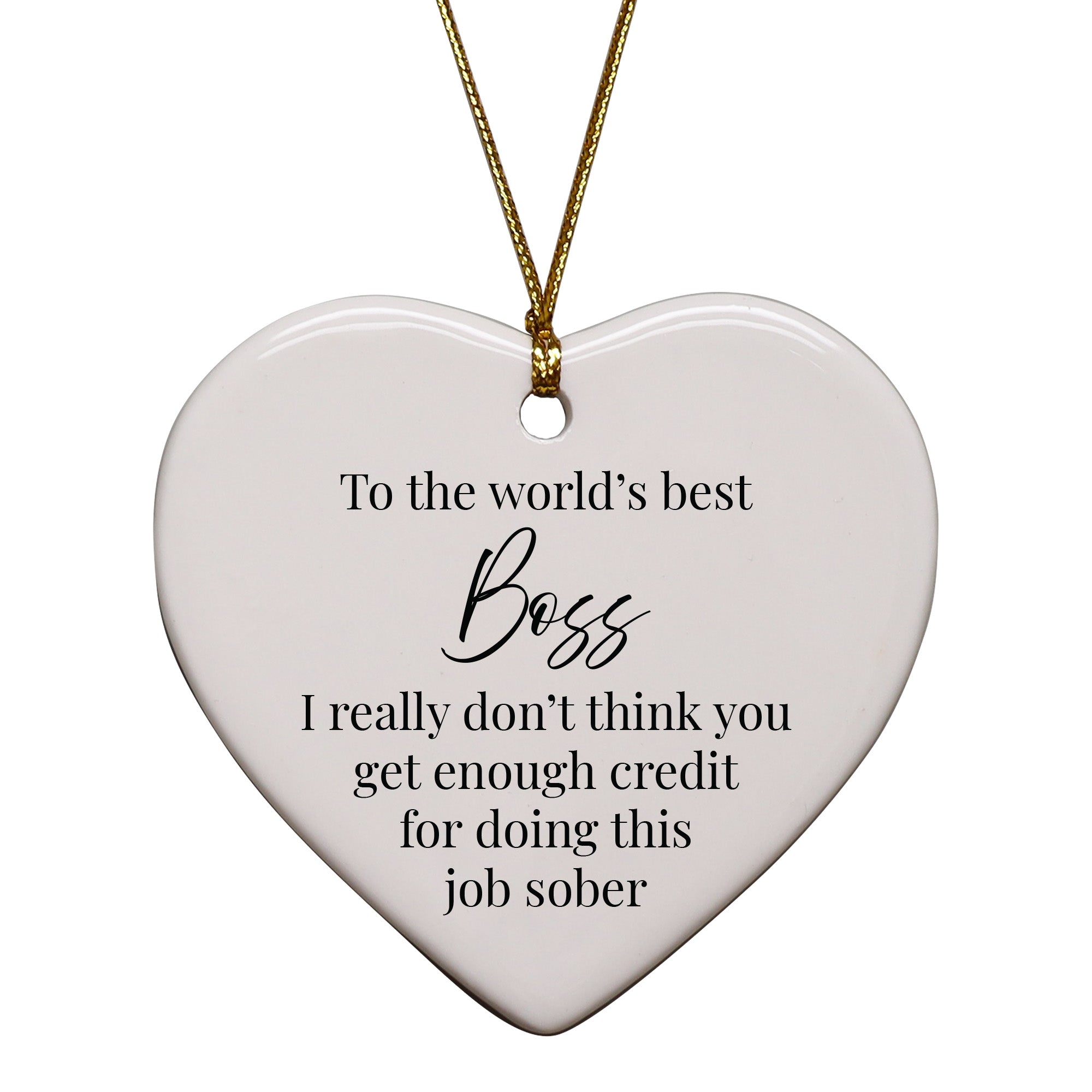 To The World's Best Boss Keepsake Ornament