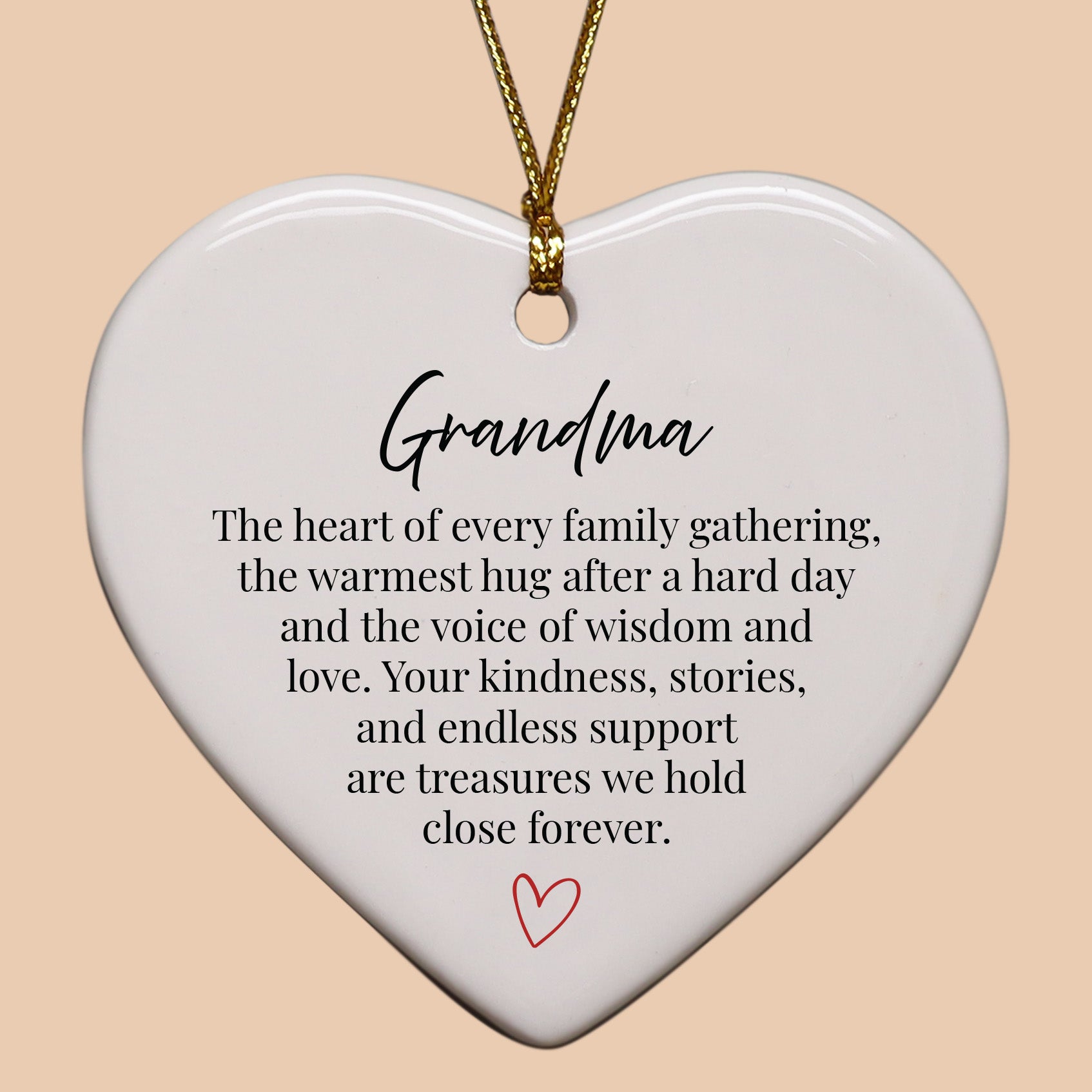 Grandma The Heart Of Every Family Gathering Keepsake Ornament