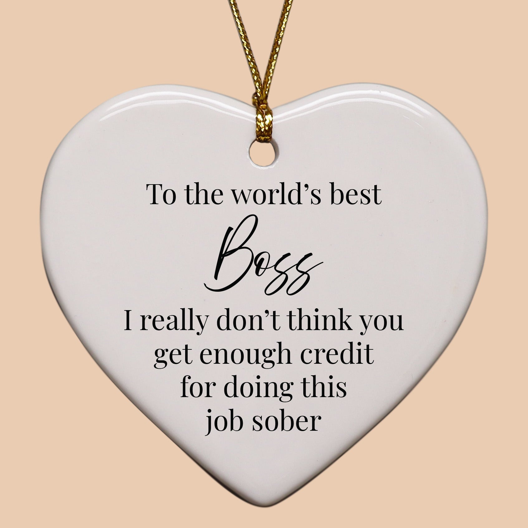 To The World's Best Boss Keepsake Ornament