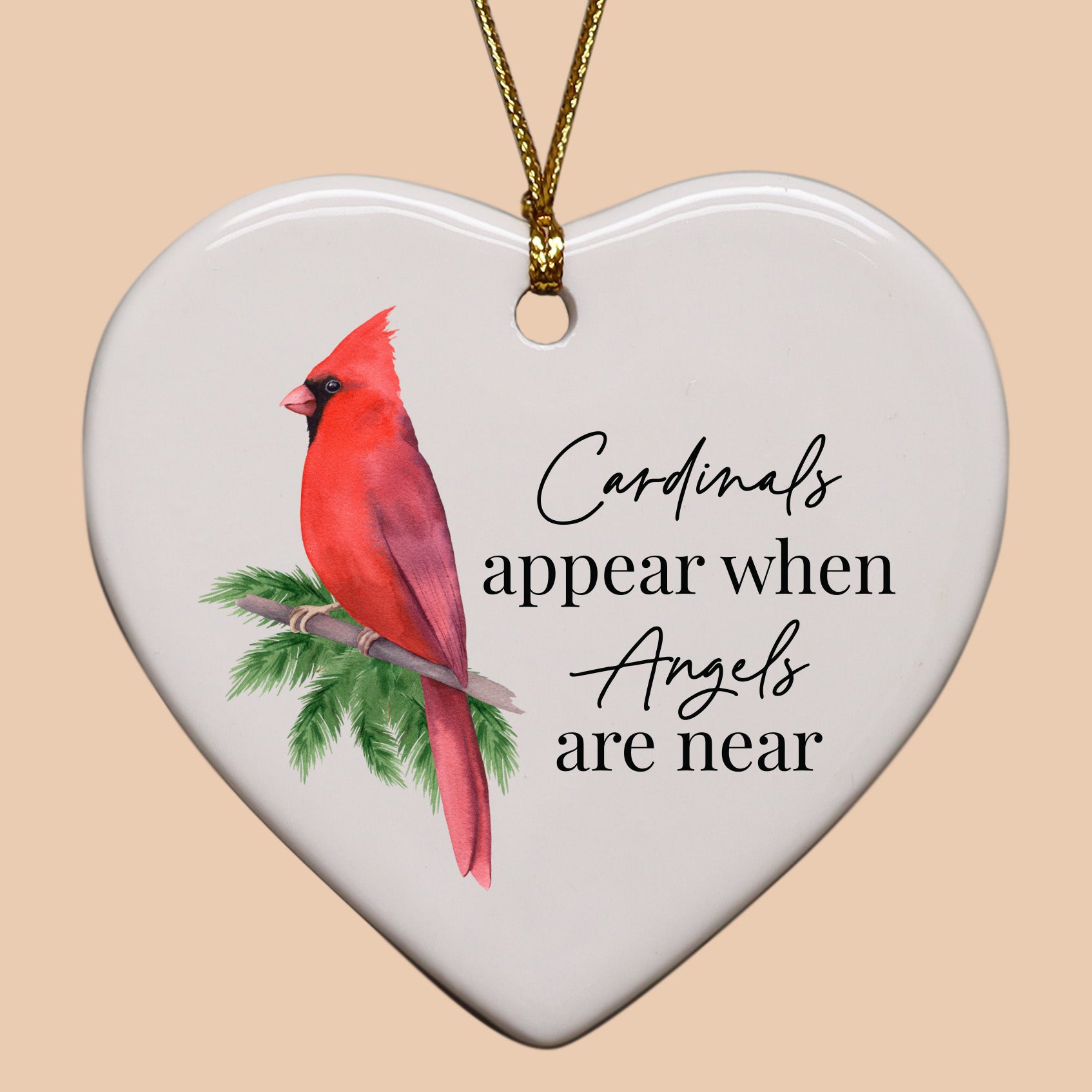 Cardinals Appear When Angels Are Near Keepsake Ornament