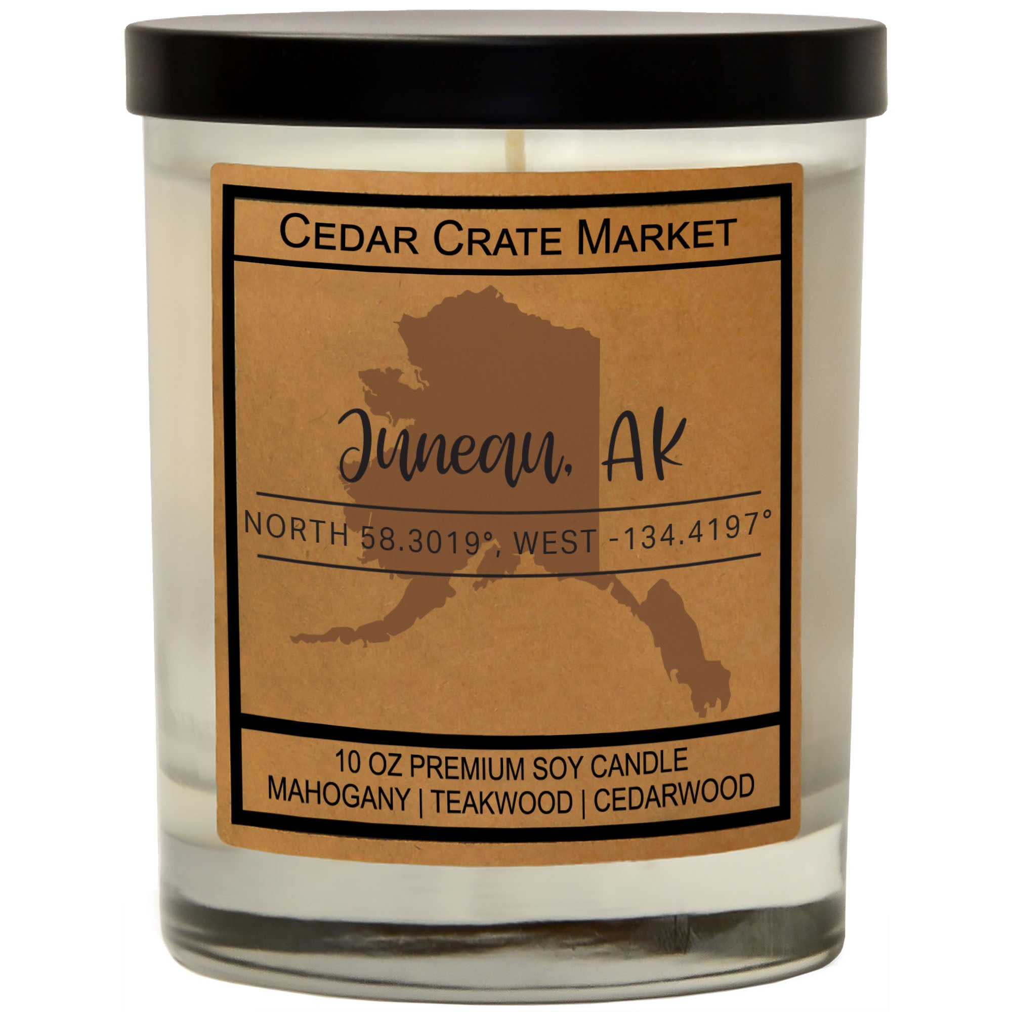 Custom State Pride Coordinates Soy Candle