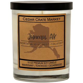Custom State Pride Coordinates Soy Candle