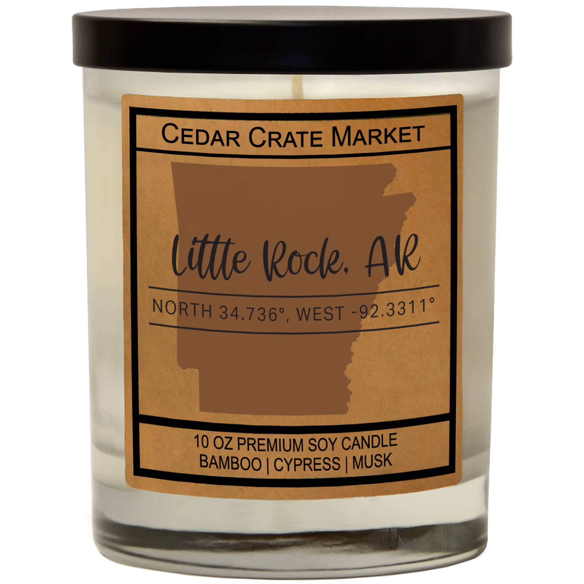 Custom State Pride Coordinates Soy Candle
