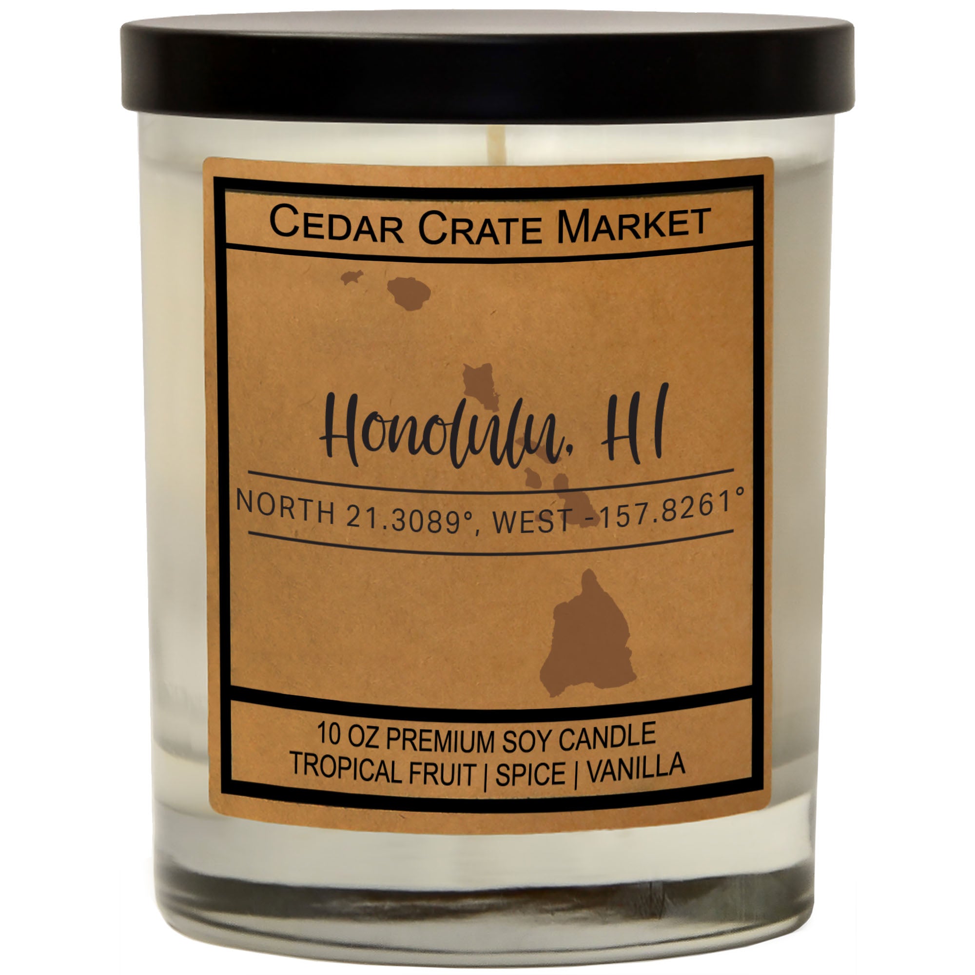 Custom State Pride Coordinates Soy Candle