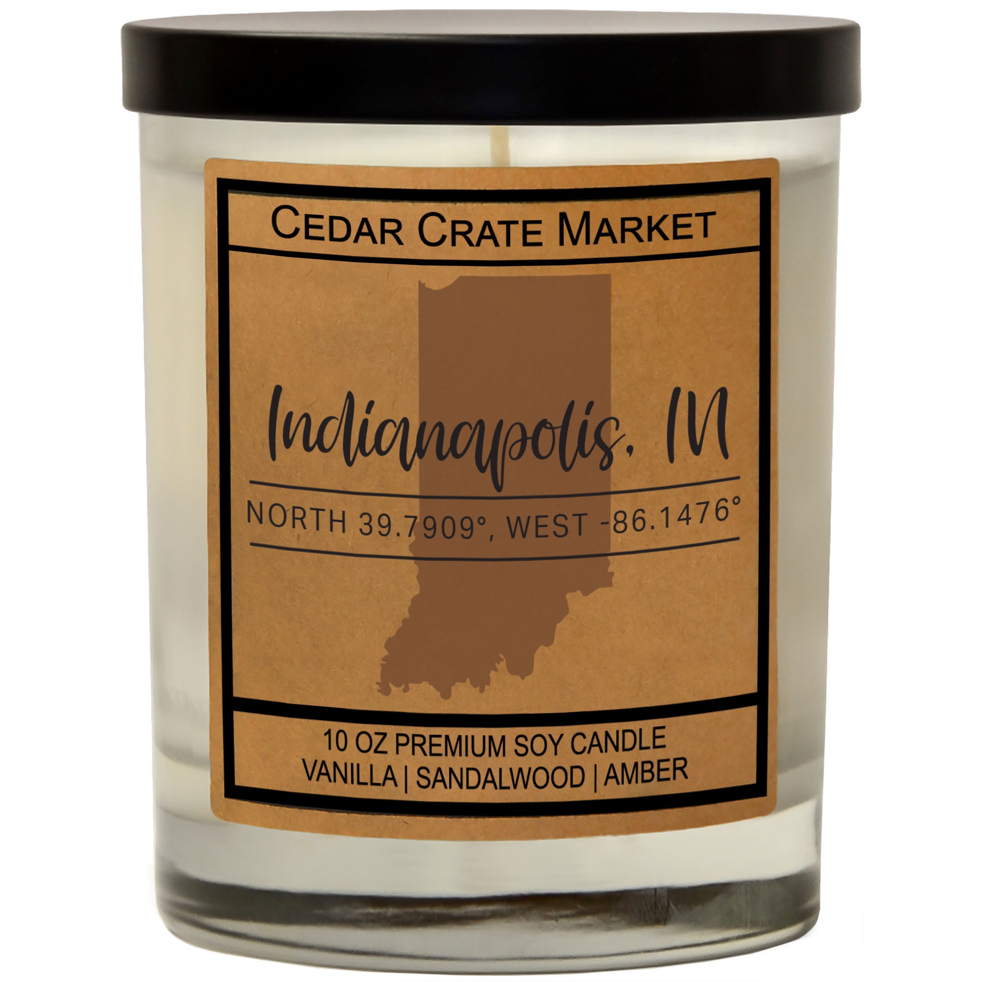 Custom State Pride Coordinates Soy Candle