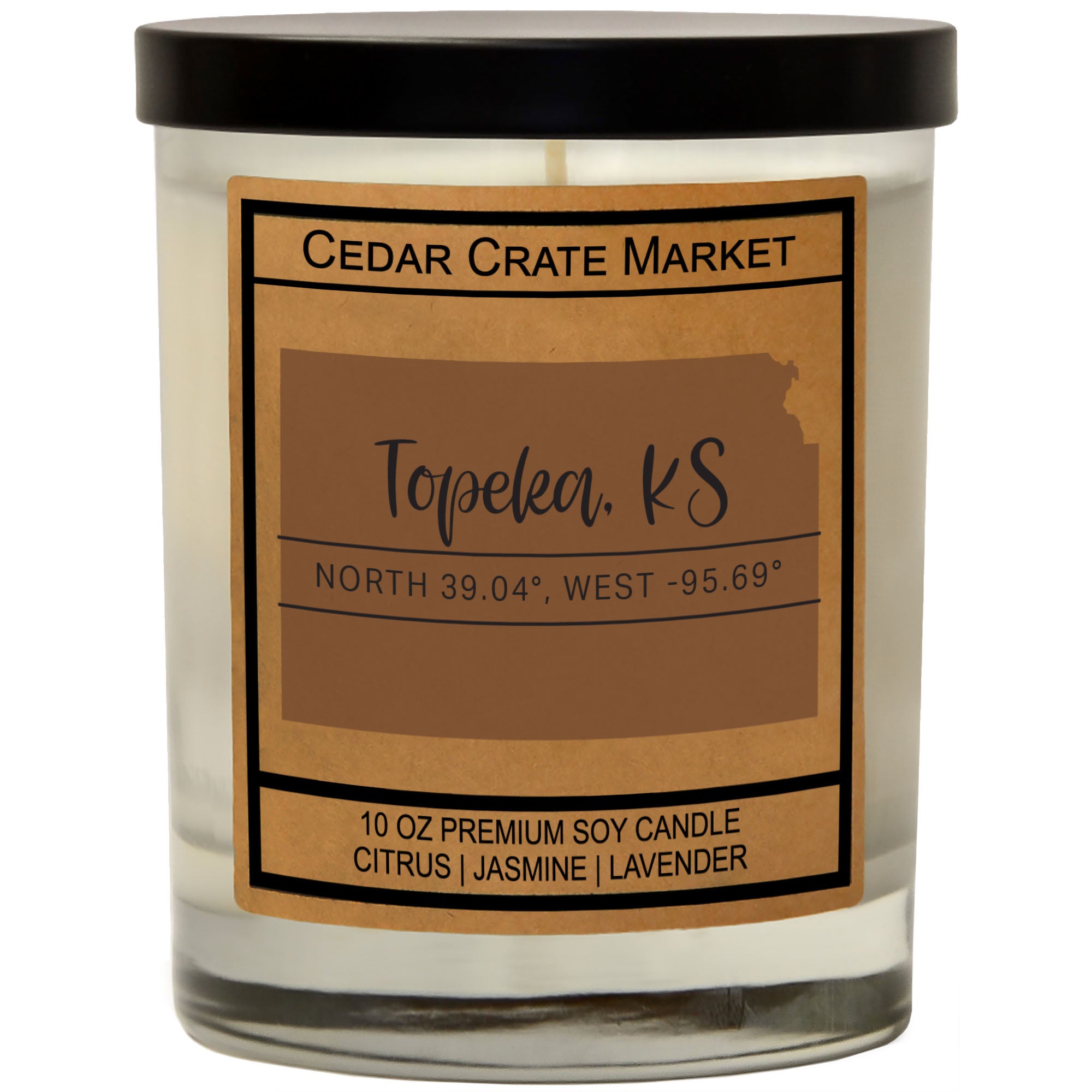 Custom State Pride Coordinates Soy Candle