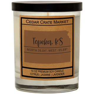 Custom State Pride Coordinates Soy Candle
