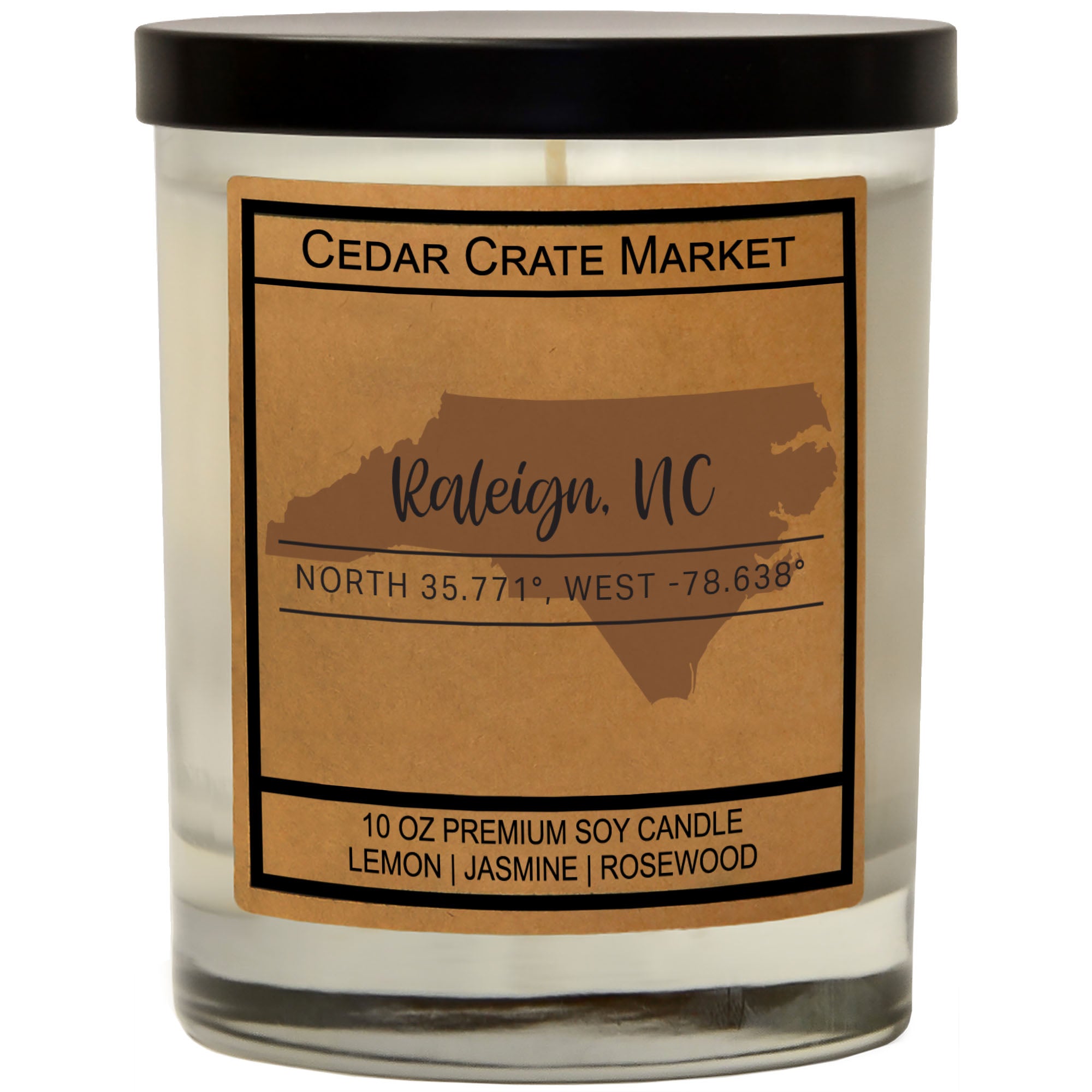 Custom State Pride Coordinates Soy Candle