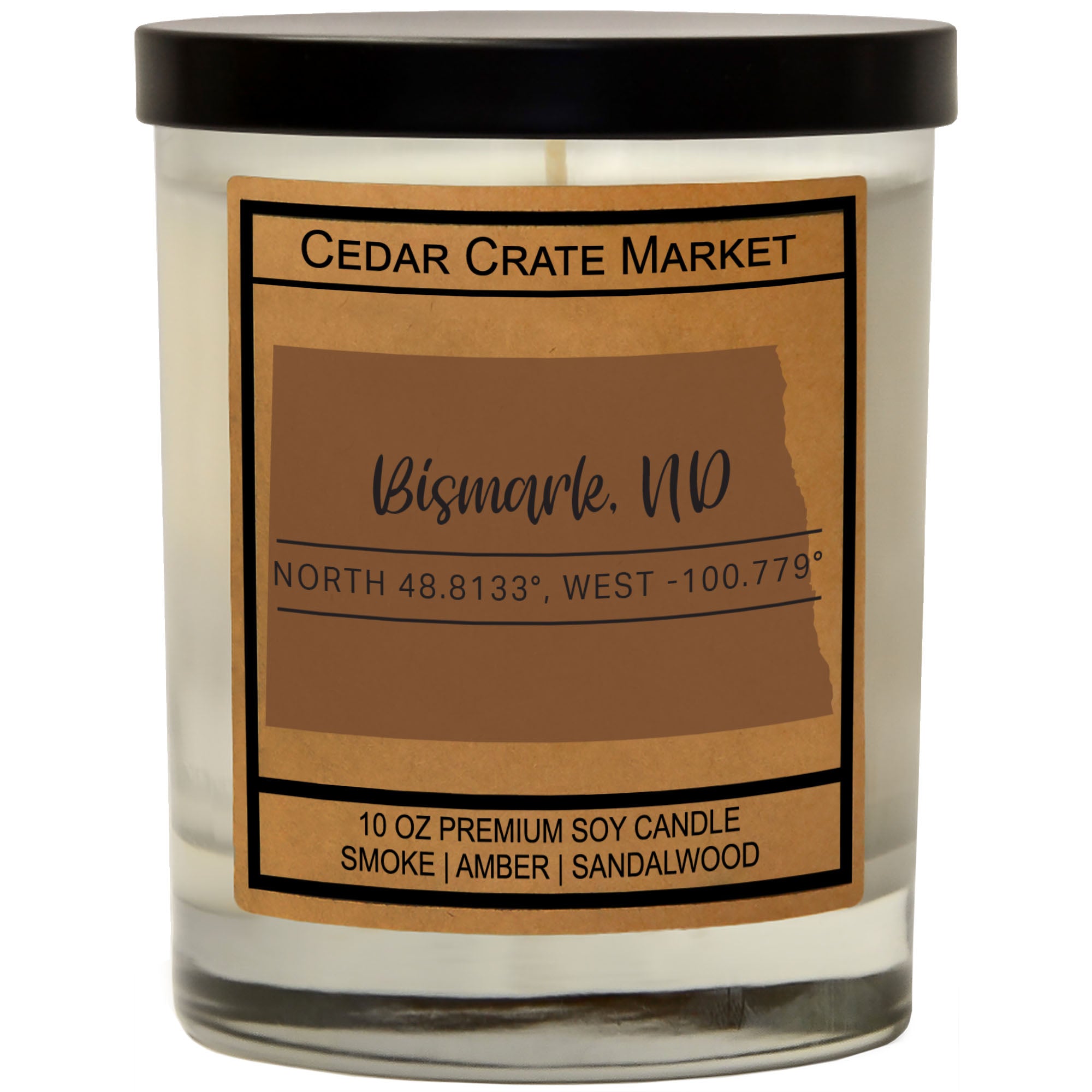 Custom State Pride Coordinates Soy Candle