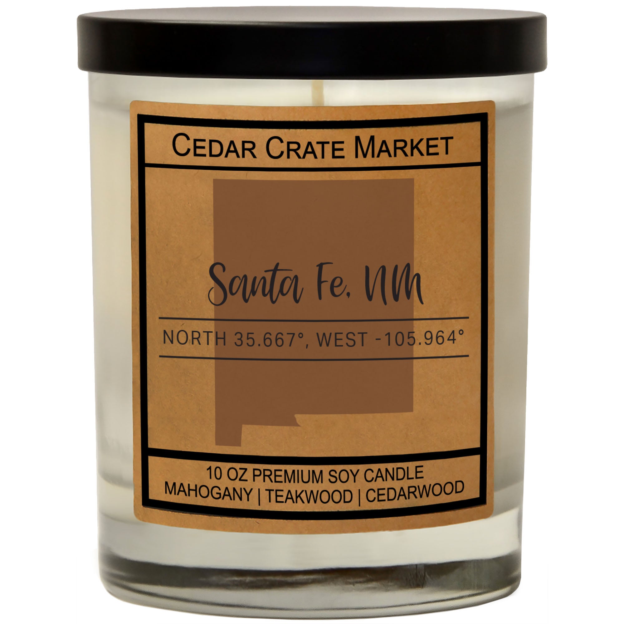 Custom State Pride Coordinates Soy Candle