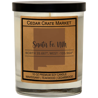 Custom State Pride Coordinates Soy Candle