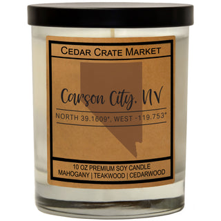 Custom State Pride Coordinates Soy Candle