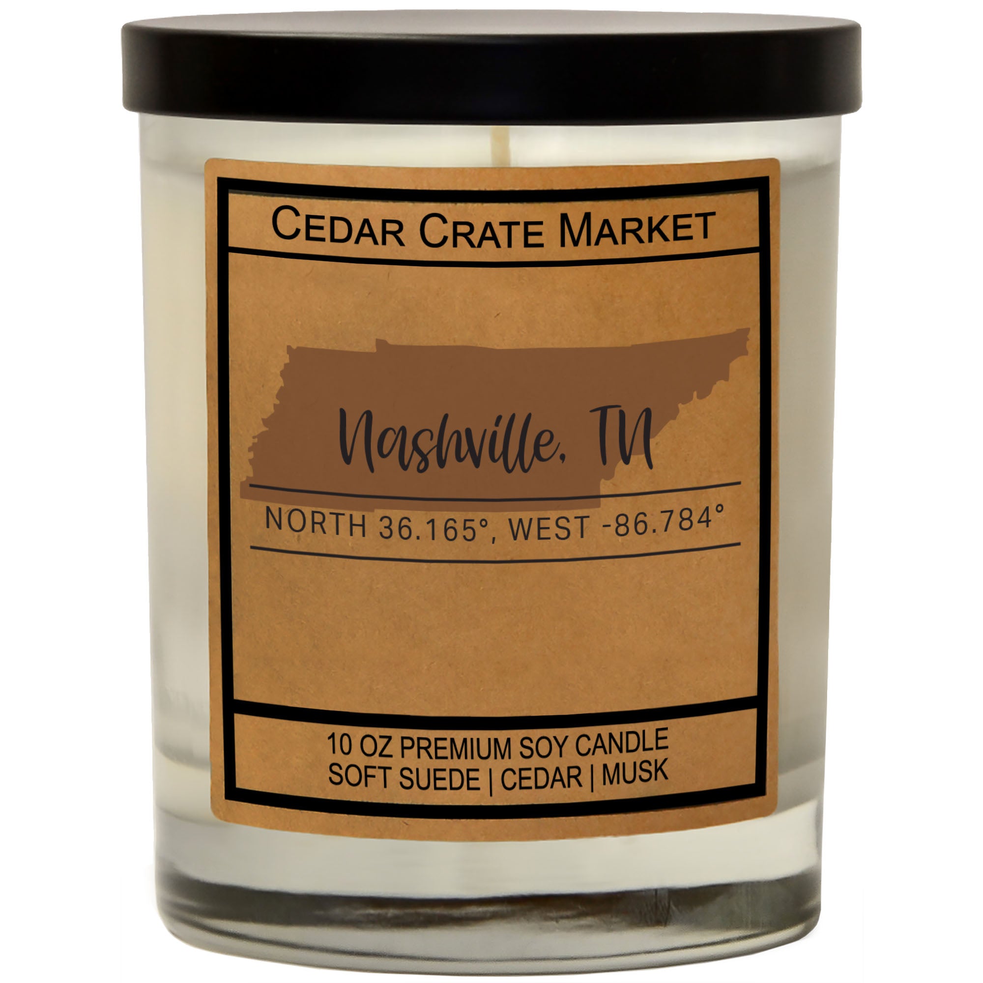 Custom State Pride Coordinates Soy Candle