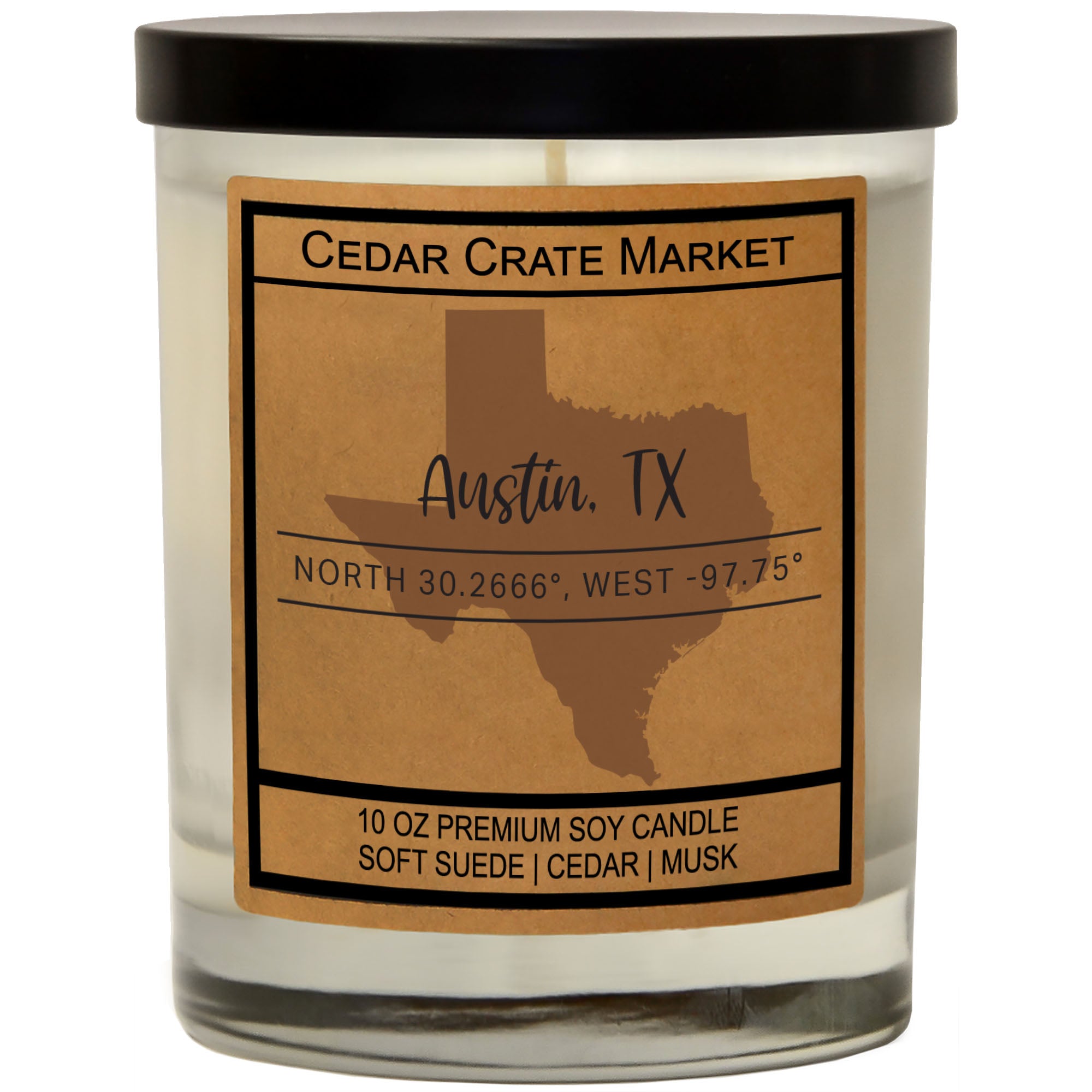 Custom State Pride Coordinates Soy Candle