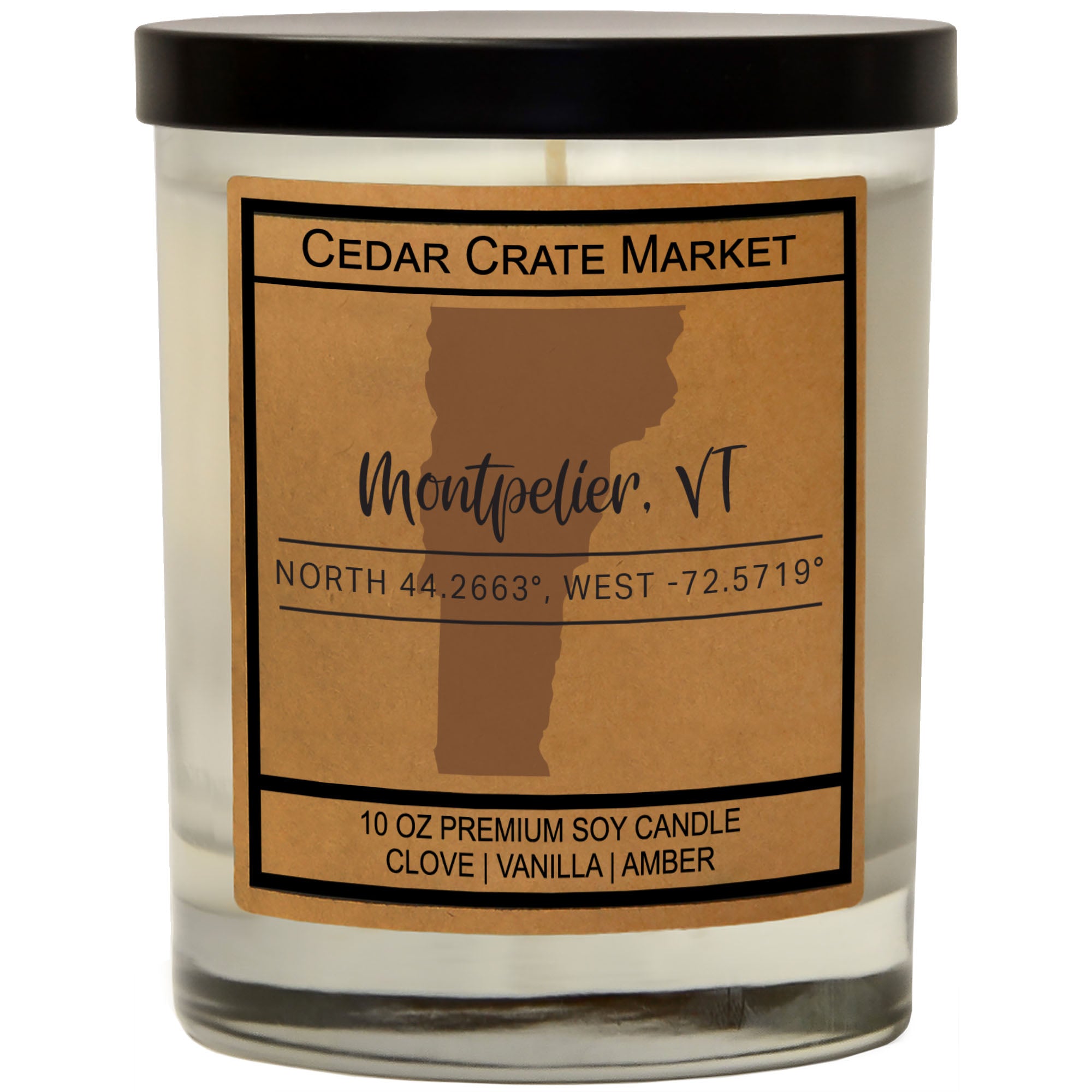 Custom State Pride Coordinates Soy Candle