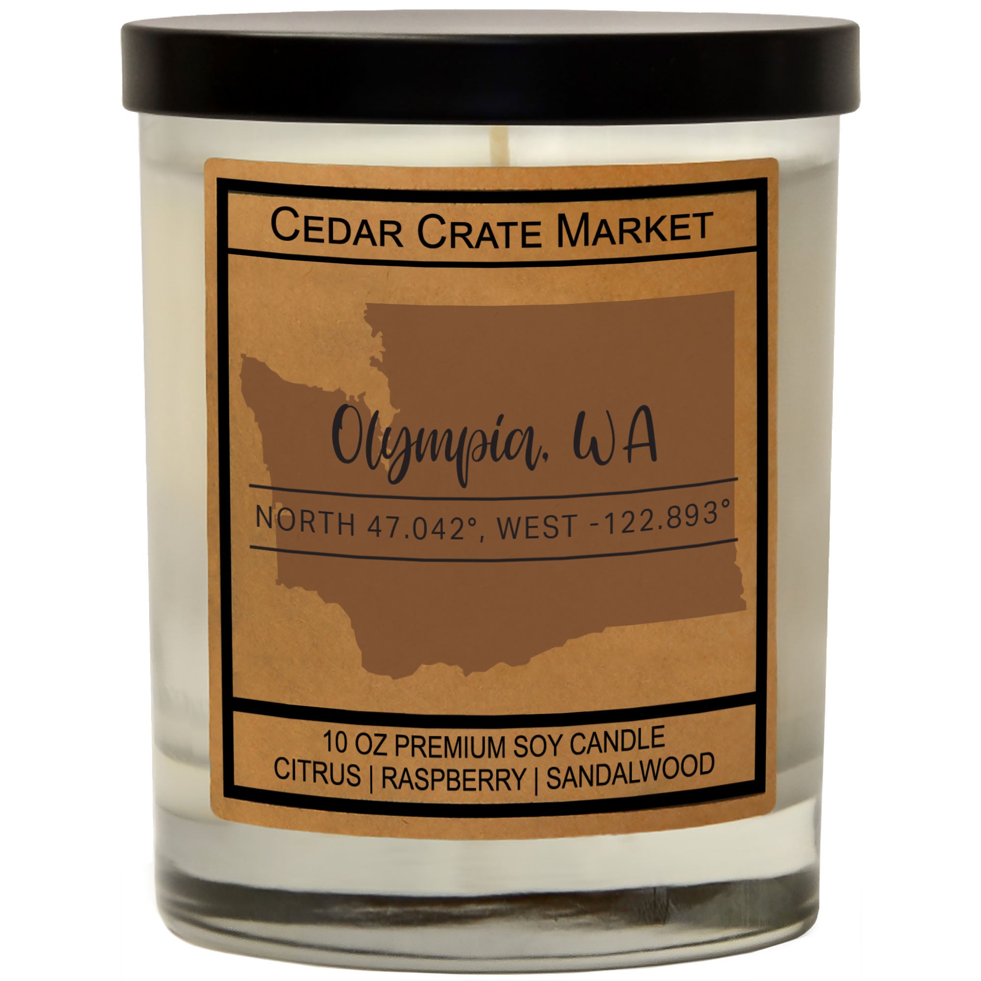 Custom State Pride Coordinates Soy Candle