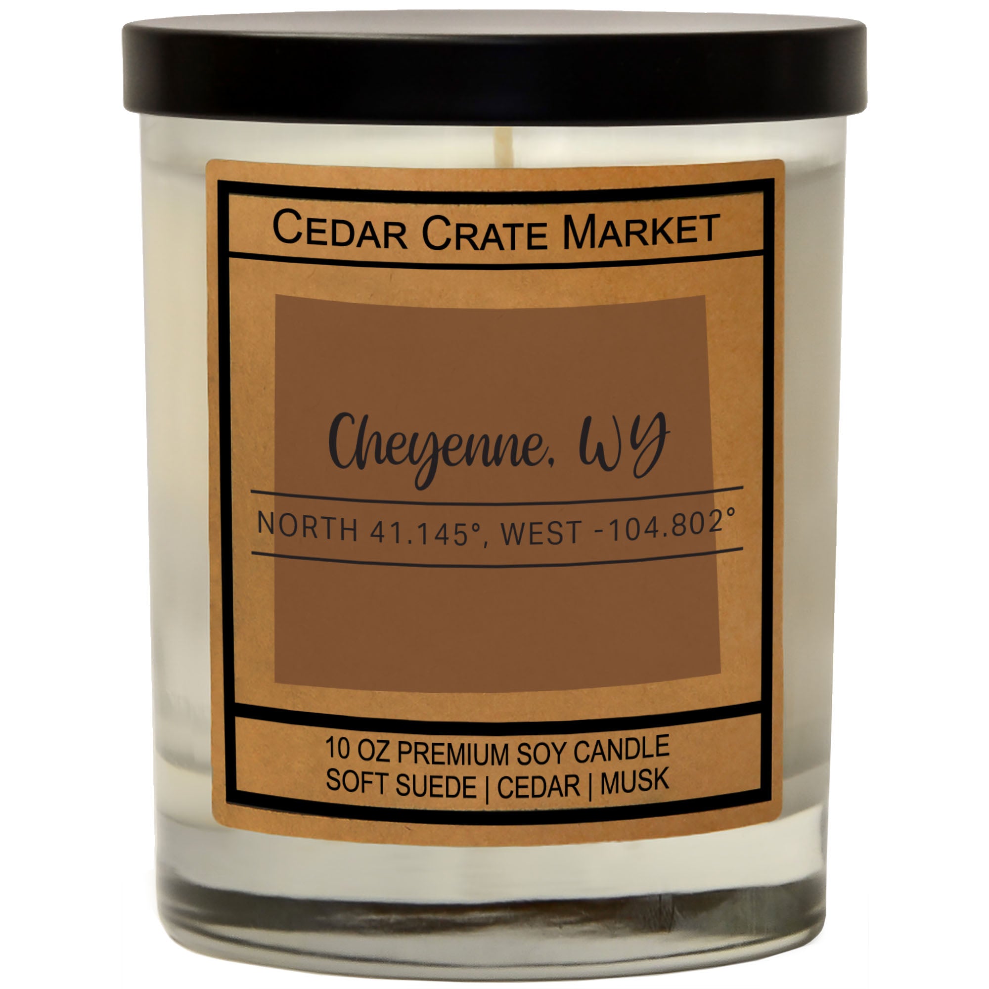 Custom State Pride Coordinates Soy Candle