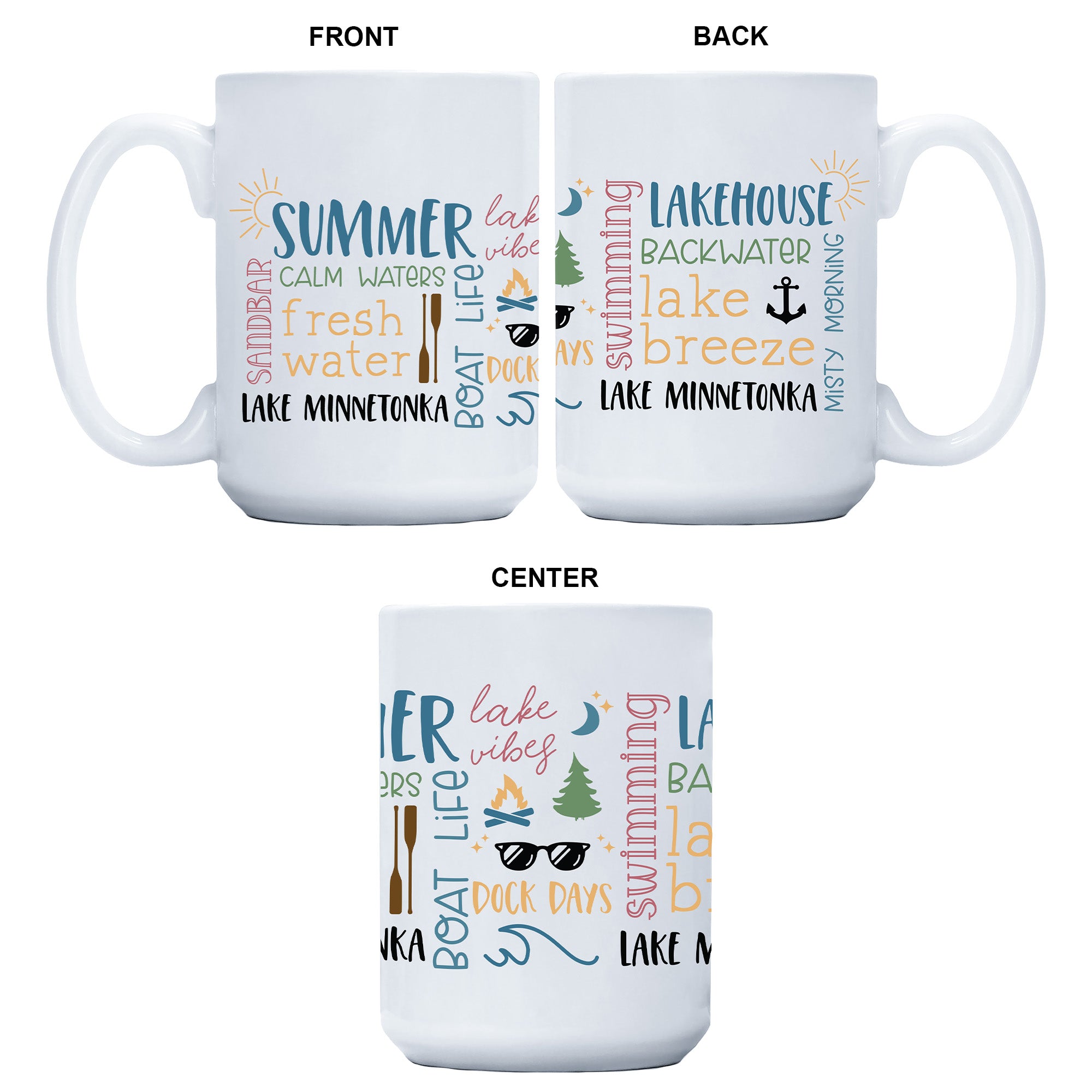 Coffee Mug - Custom Name Drop Lake Days - MOQ 6