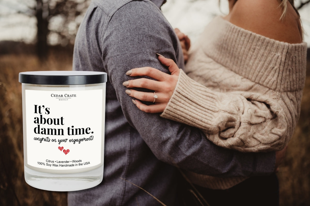 It's About Damn Time White Candle