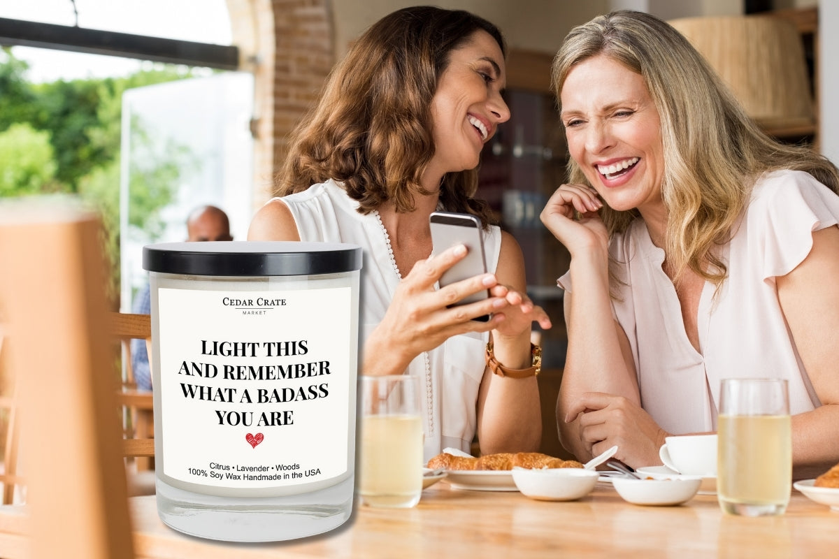 Light This And Remember What A Badass You Are White Candle