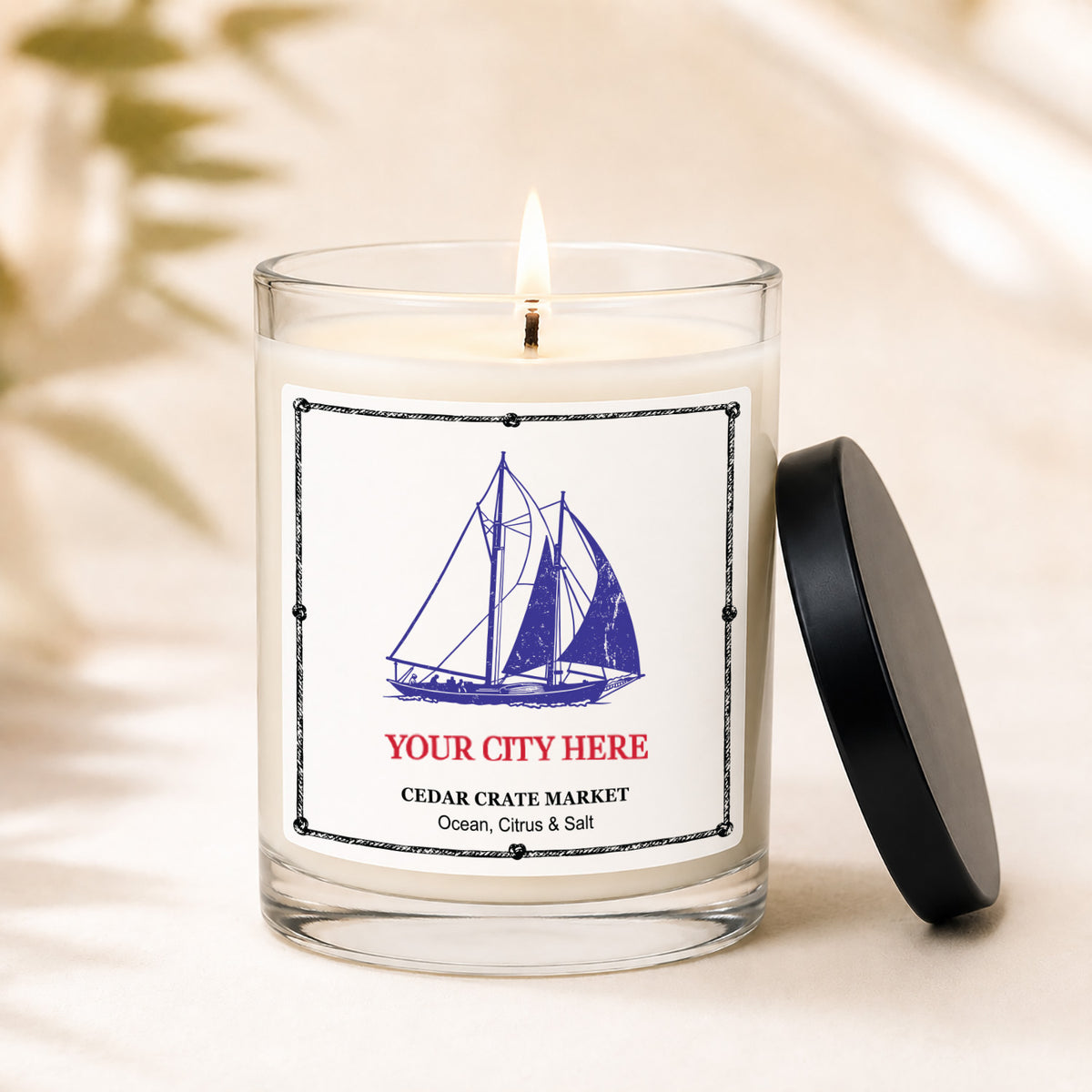 Souvenir Soy Candles - Sailboat Name Drop, Low MOQ 6