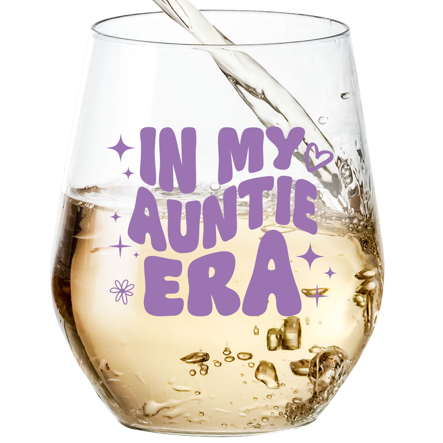 In My Auntie Era Wine Glass