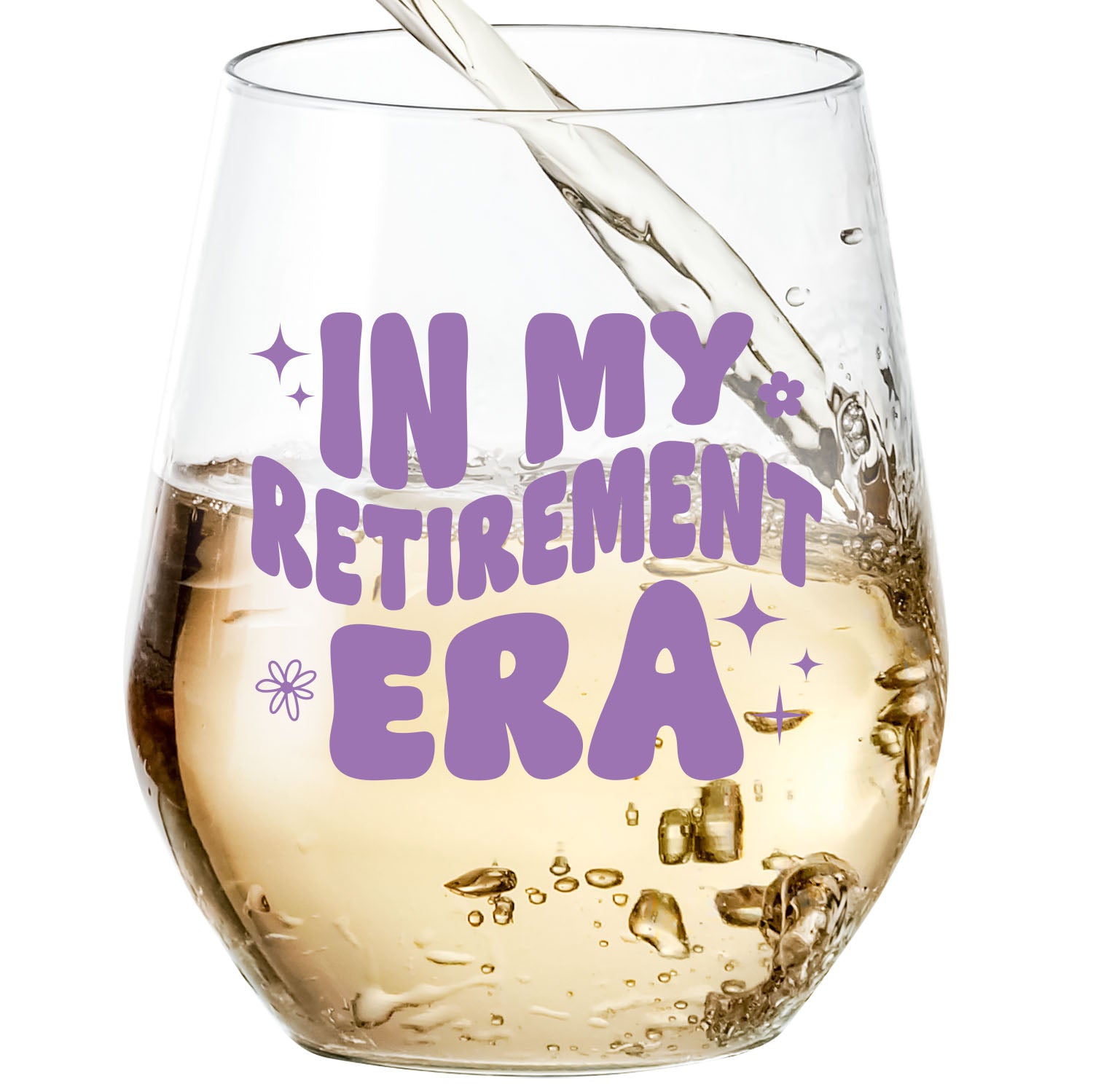 In My Retirement Era Wine Glass