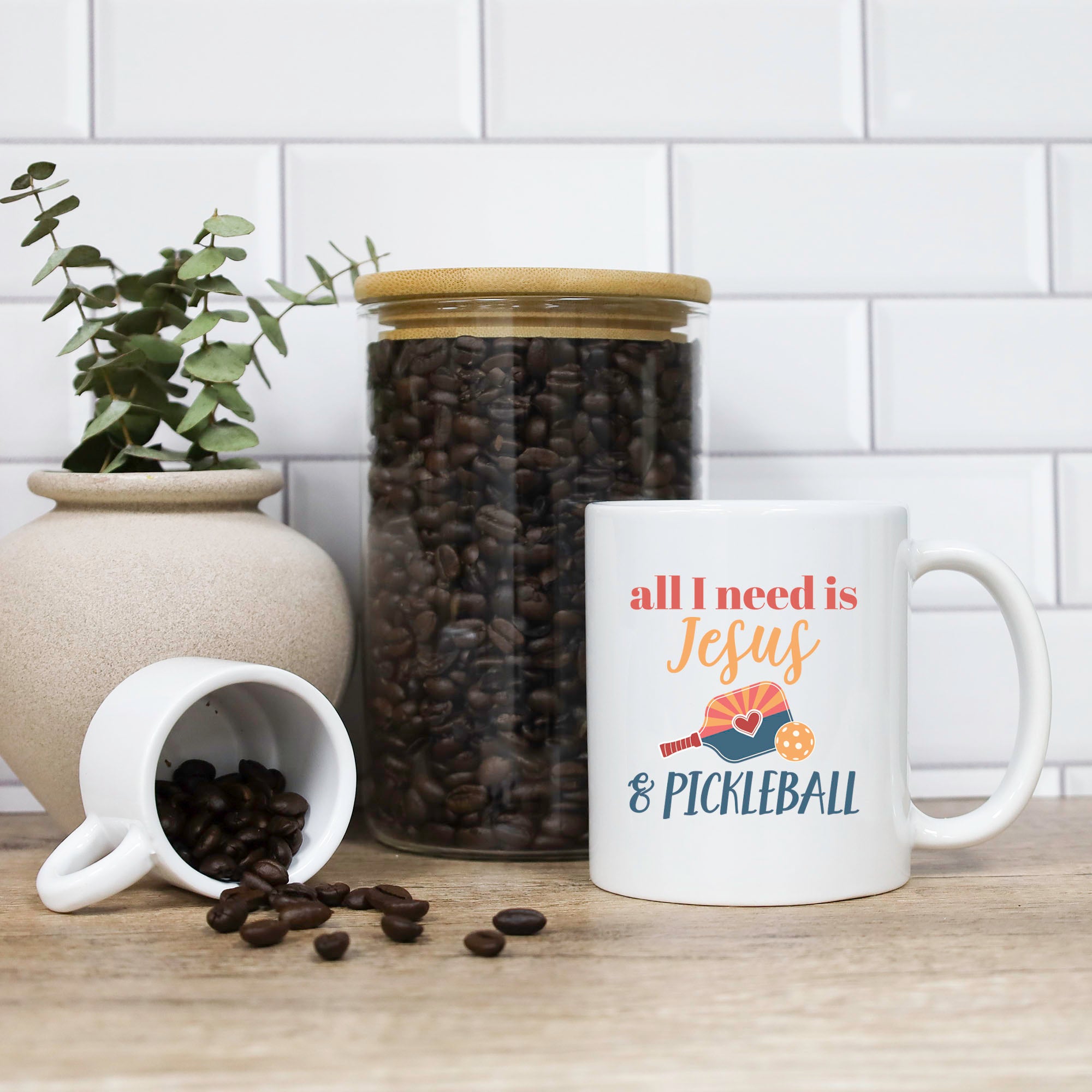 All I Need Is Jesus And Pickleball Mug