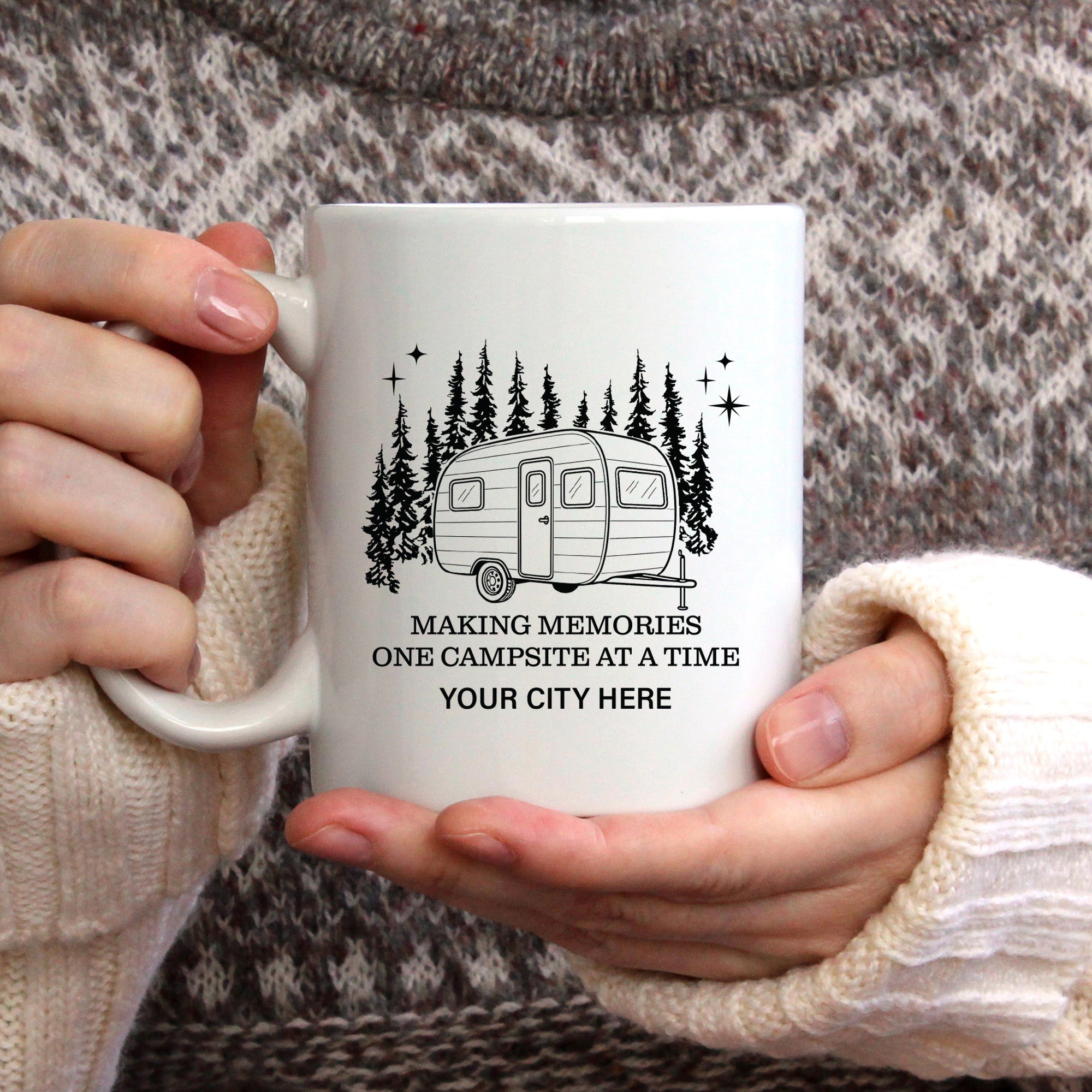 Making Memories Retro Camper Forest Name Drop Mug