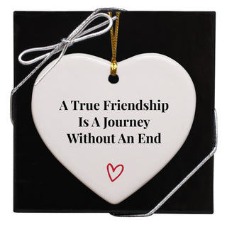 A True Friendship Is A Journey Without An End Keepsake Ornament