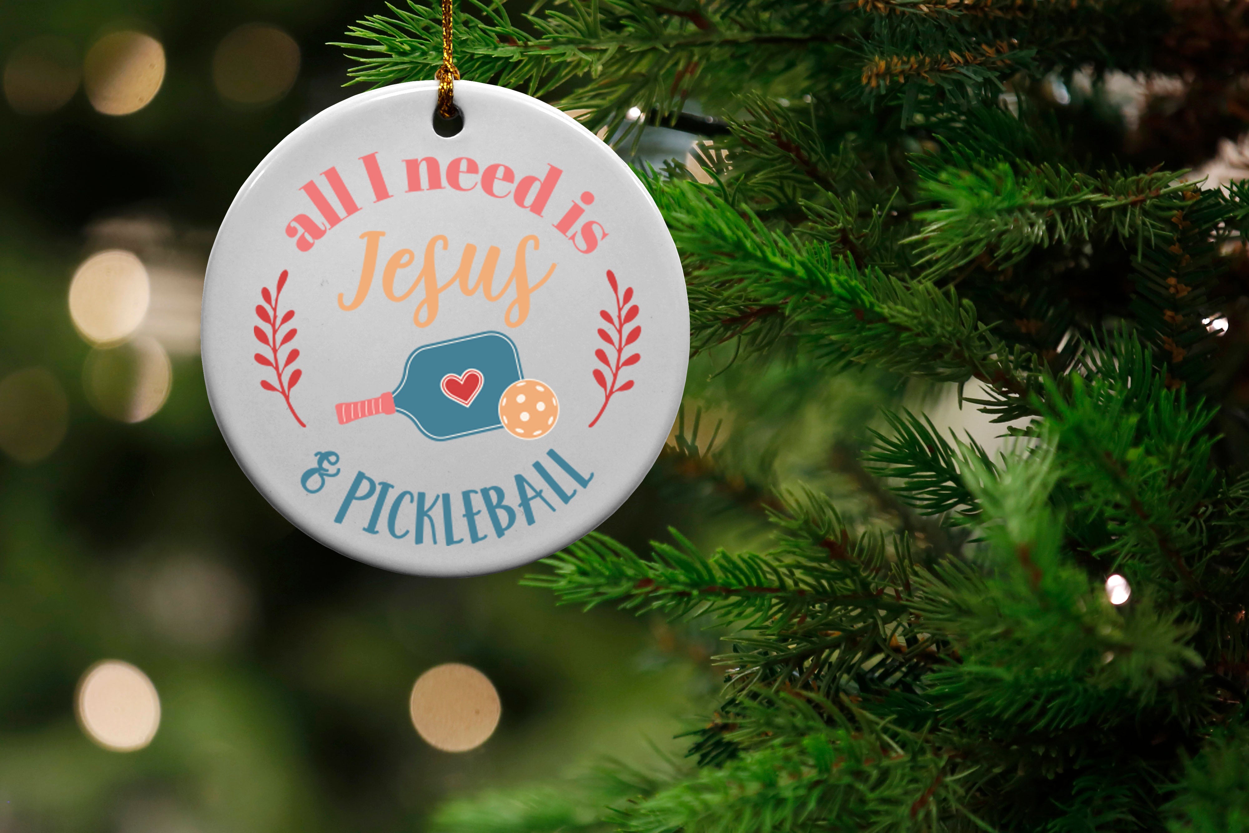 All I Need Is Jesus And Pickleball Keepsake Ornament
