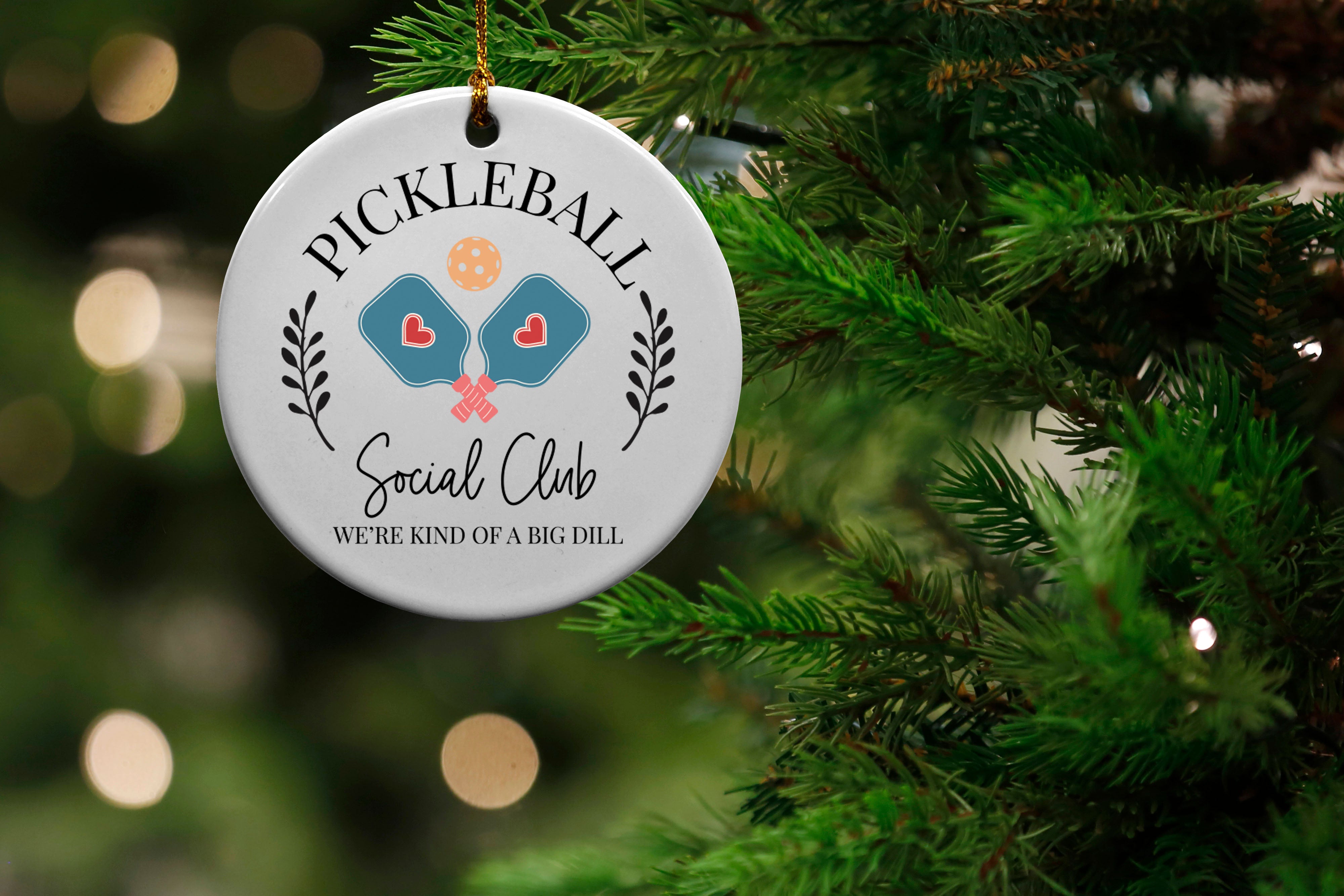 Pickleball Social Club Keepsake Ornament