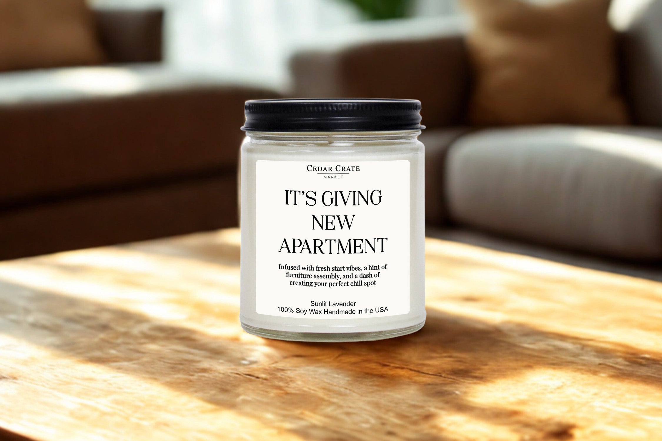 It's Giving New Aprtment White Jar Candle