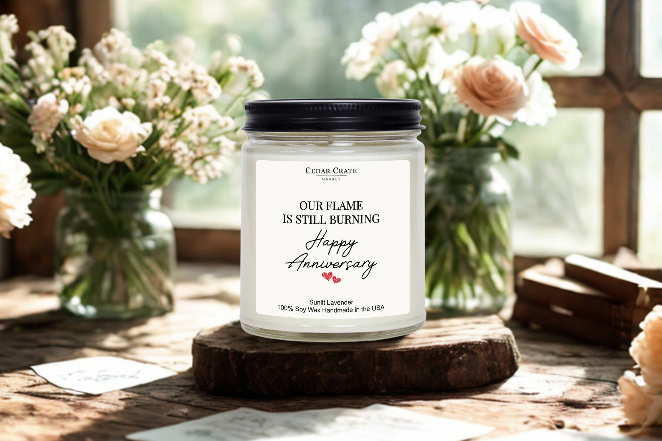 Our Flame Is Still Burning White Jar Candle