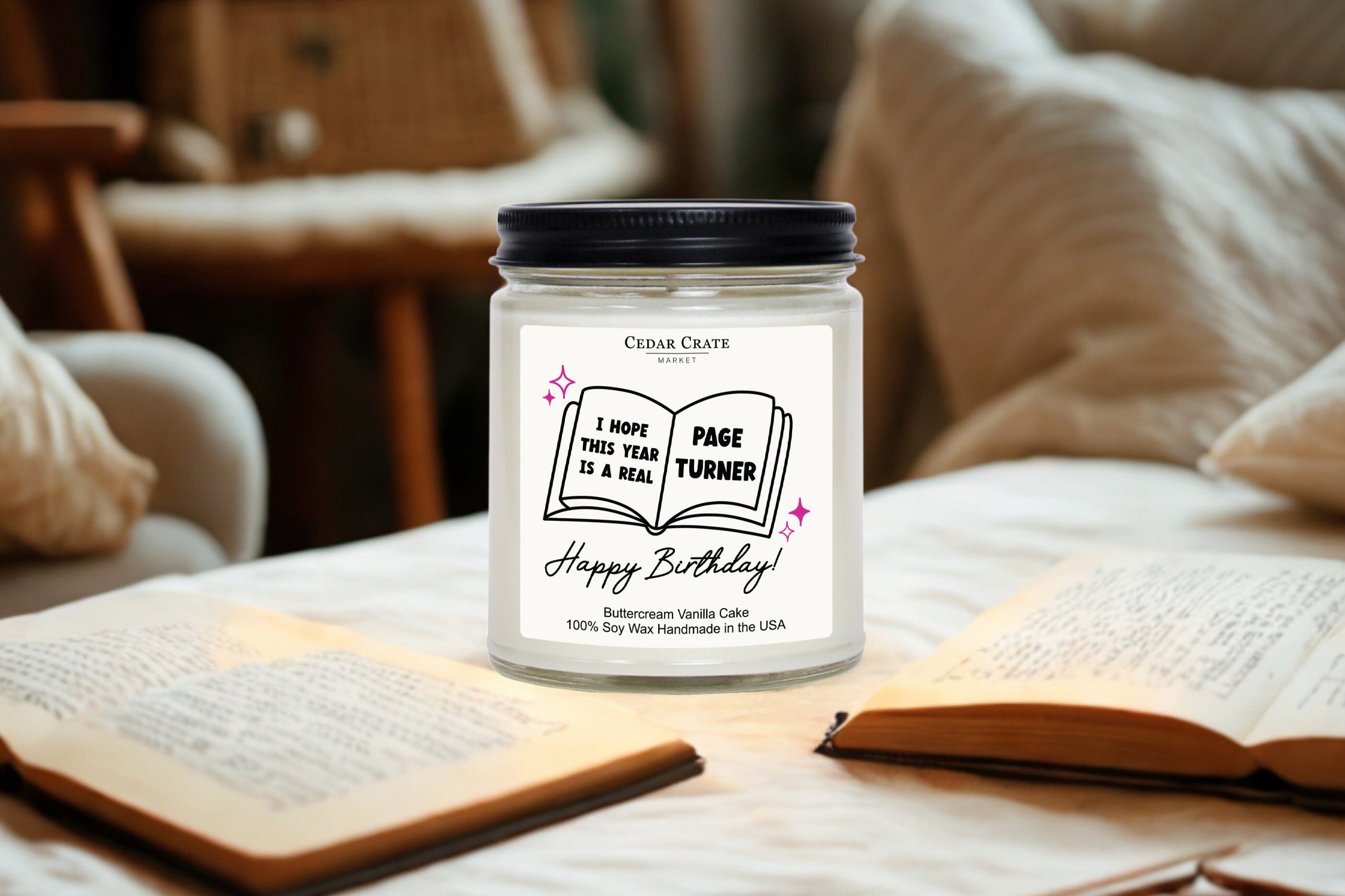 I Hope This Year Is A Real Page Turner White Jar