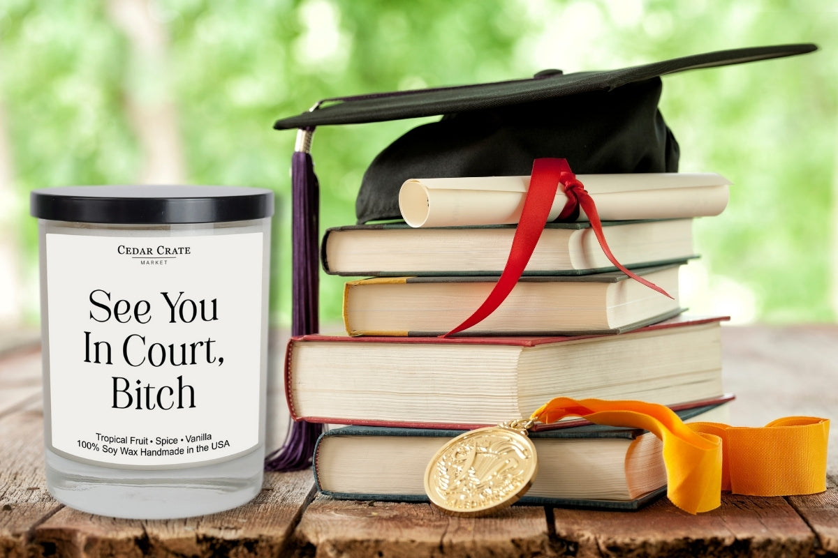 See You In Court, Bitch White Candle