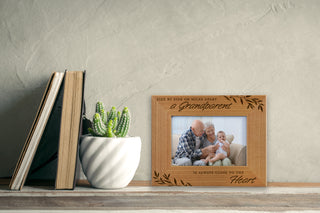Side By Side Or Miles Apart A Grandparent Is Always Close At Heart Wood Photo Frame