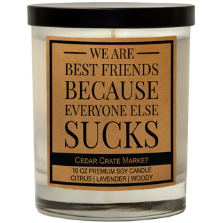 We Are Best Friends Because Everyone Else Sucks Soy Candle