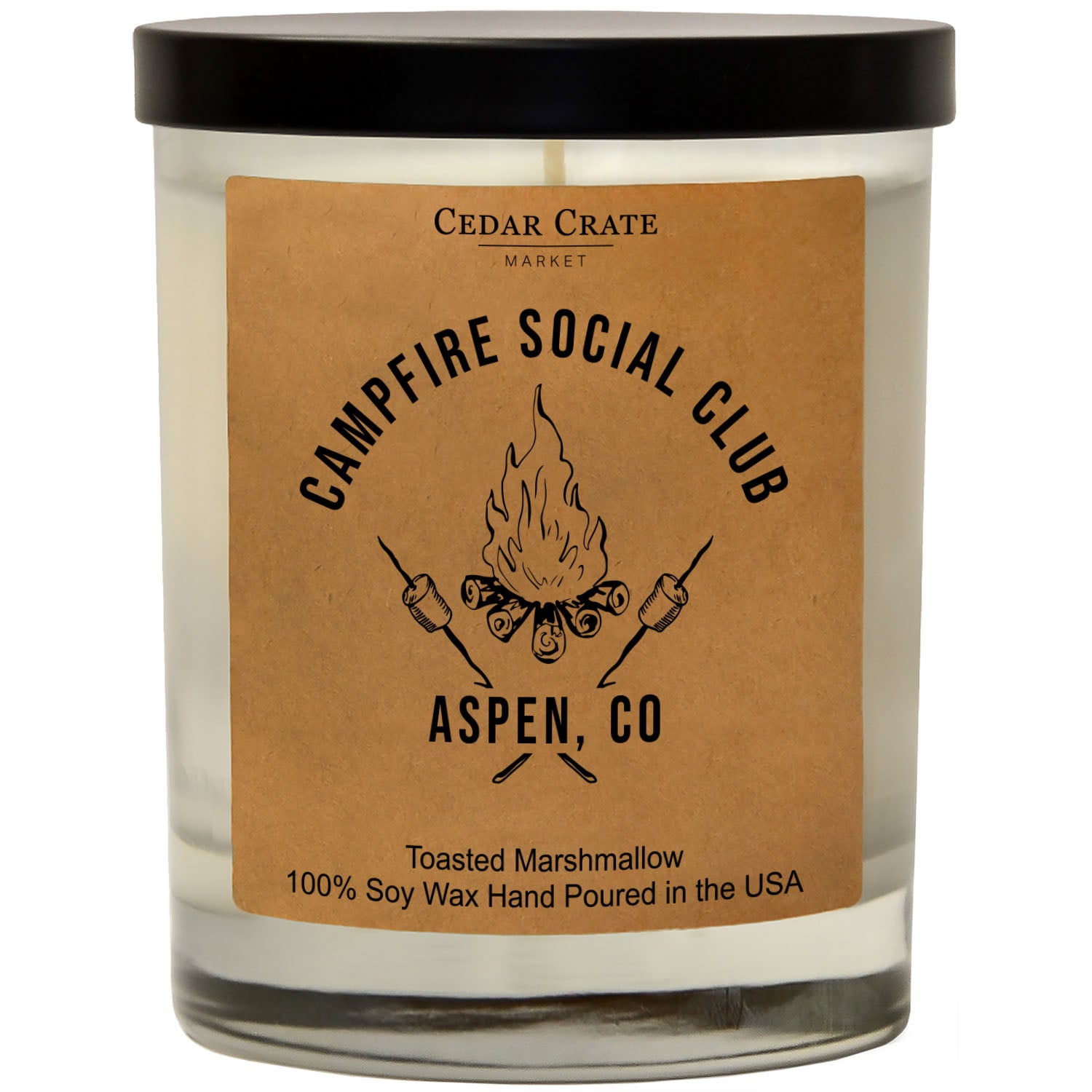 Campfire Social Club Name Drop Kraft Candle
