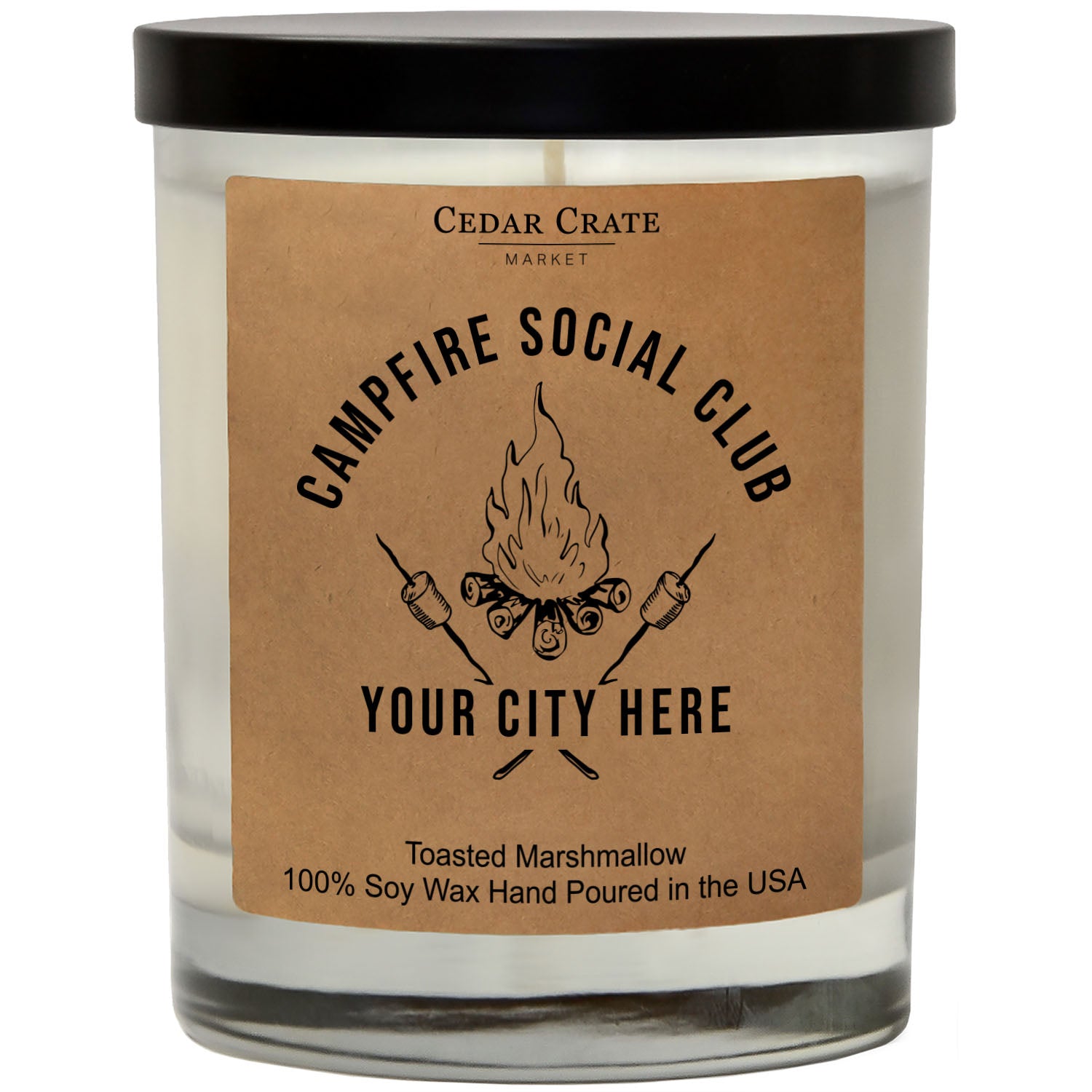 Campfire Social Club Name Drop Kraft Candle