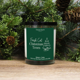 Fresh Cut Christmas Trees Color Candle
