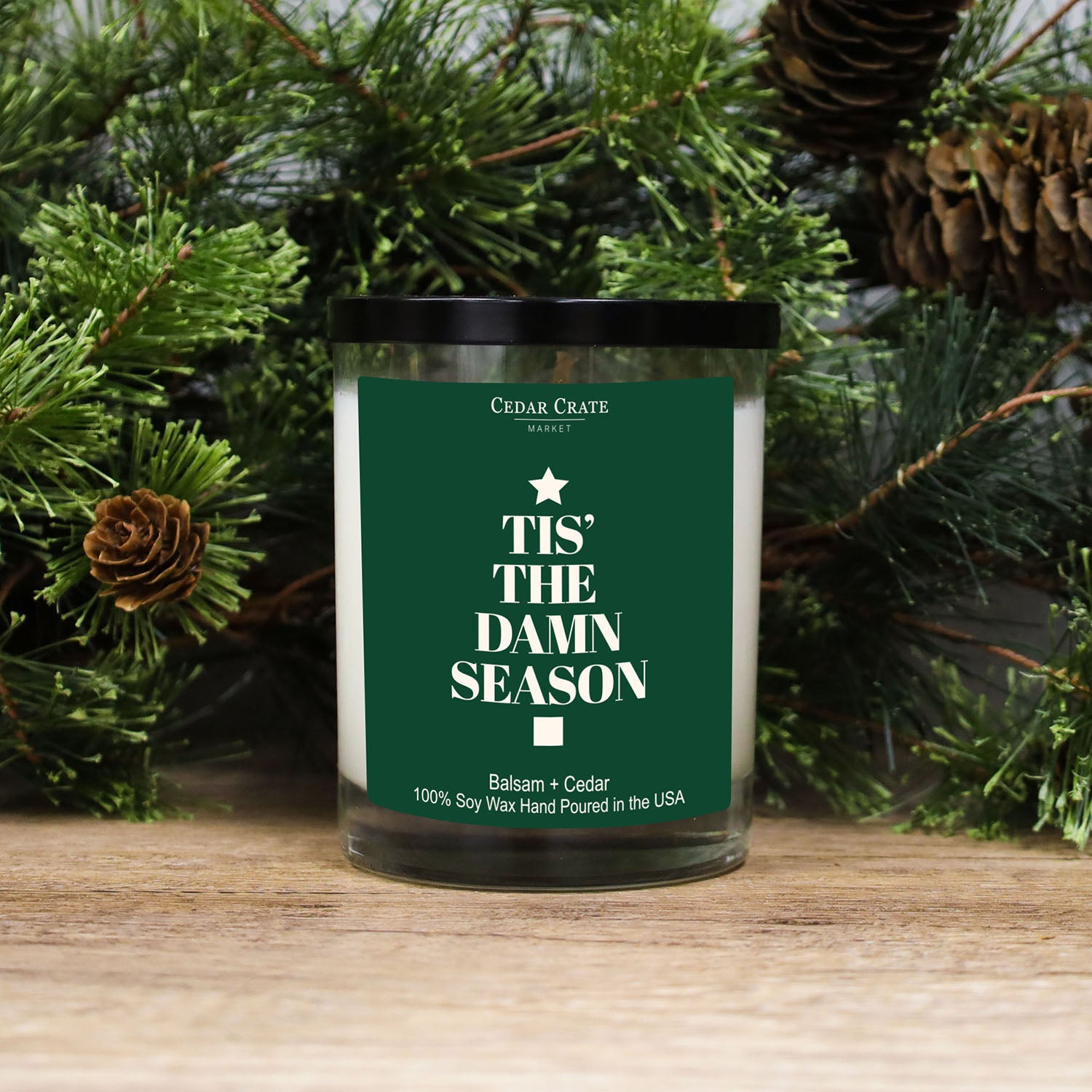 Tis' The Damn Season Color Candle