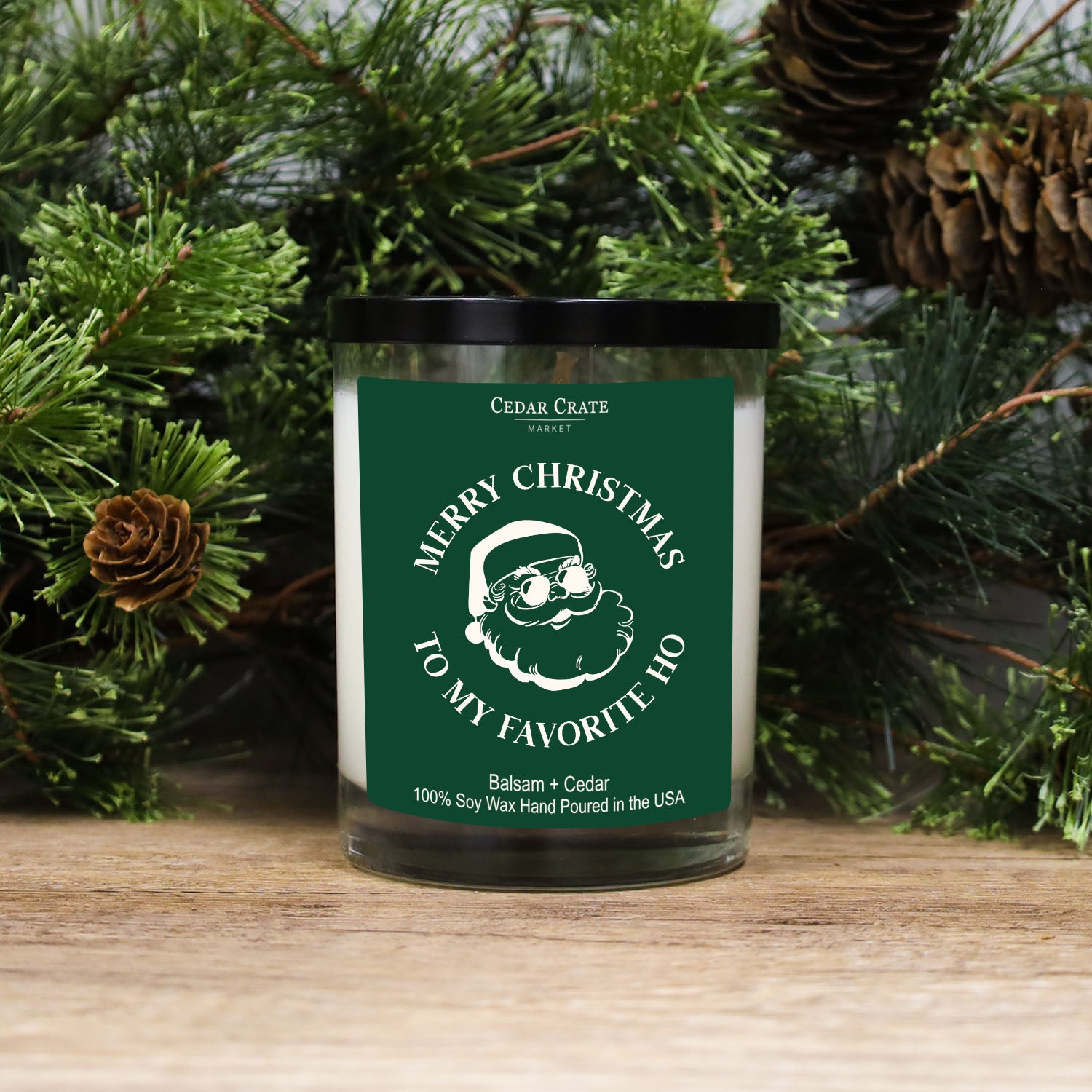 Merry Christmas To My Favorite Ho Color Candle