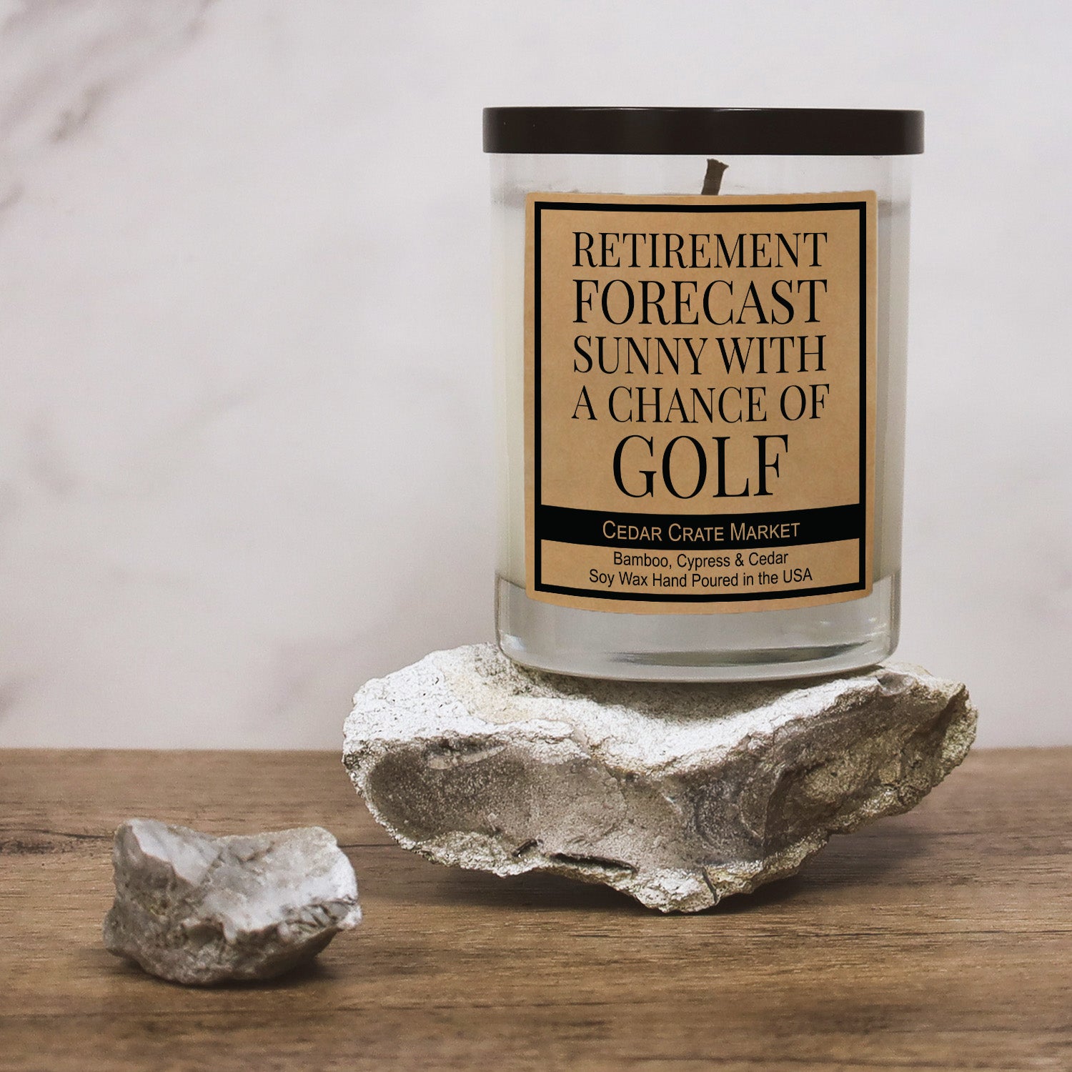 Retirement Forecast Sunny With A Chance Of Golf Signature Candle