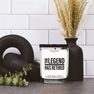 The Legend Has Retired White Candle