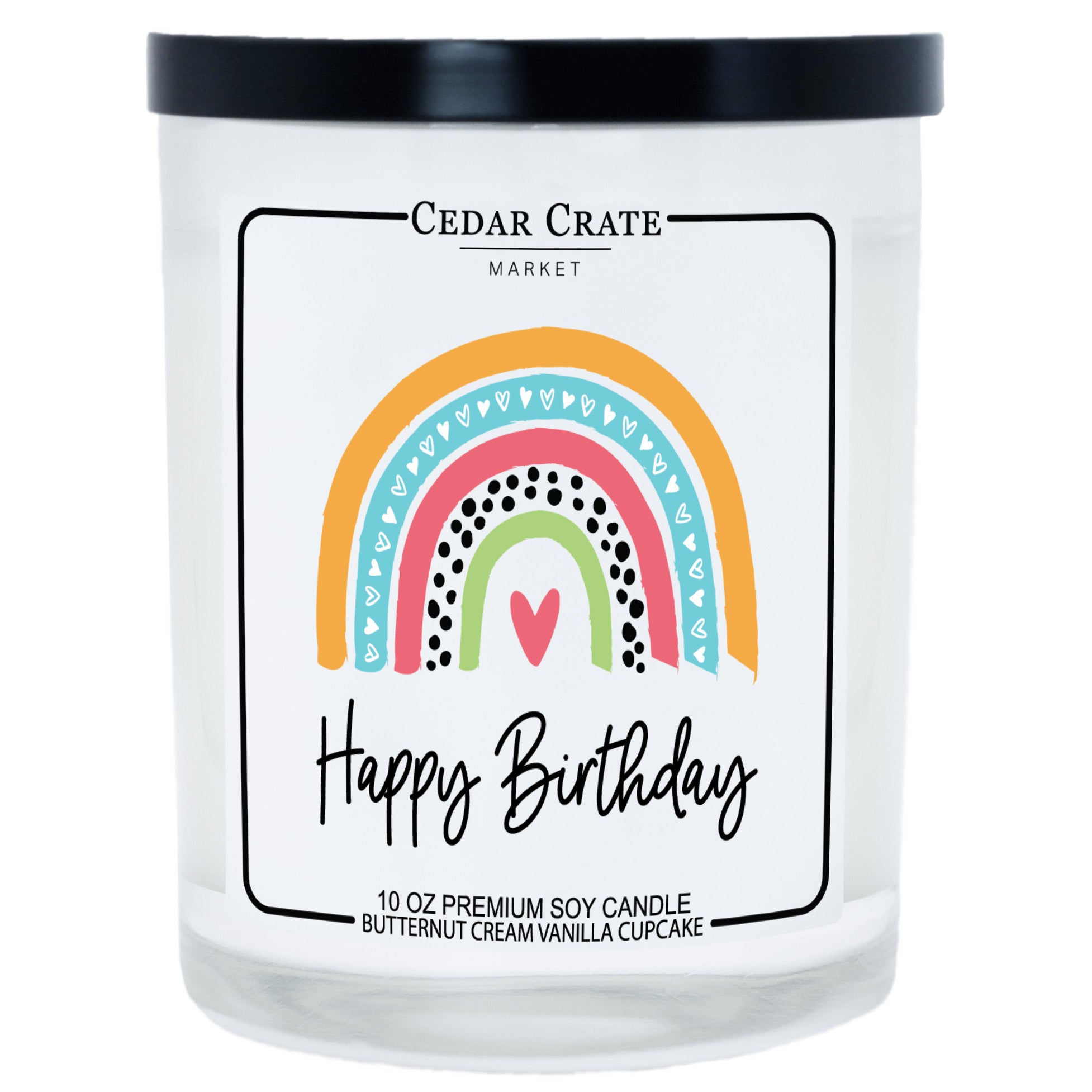 Happy Birthday Rainbow Soy Candle