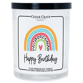 Happy Birthday Rainbow Soy Candle