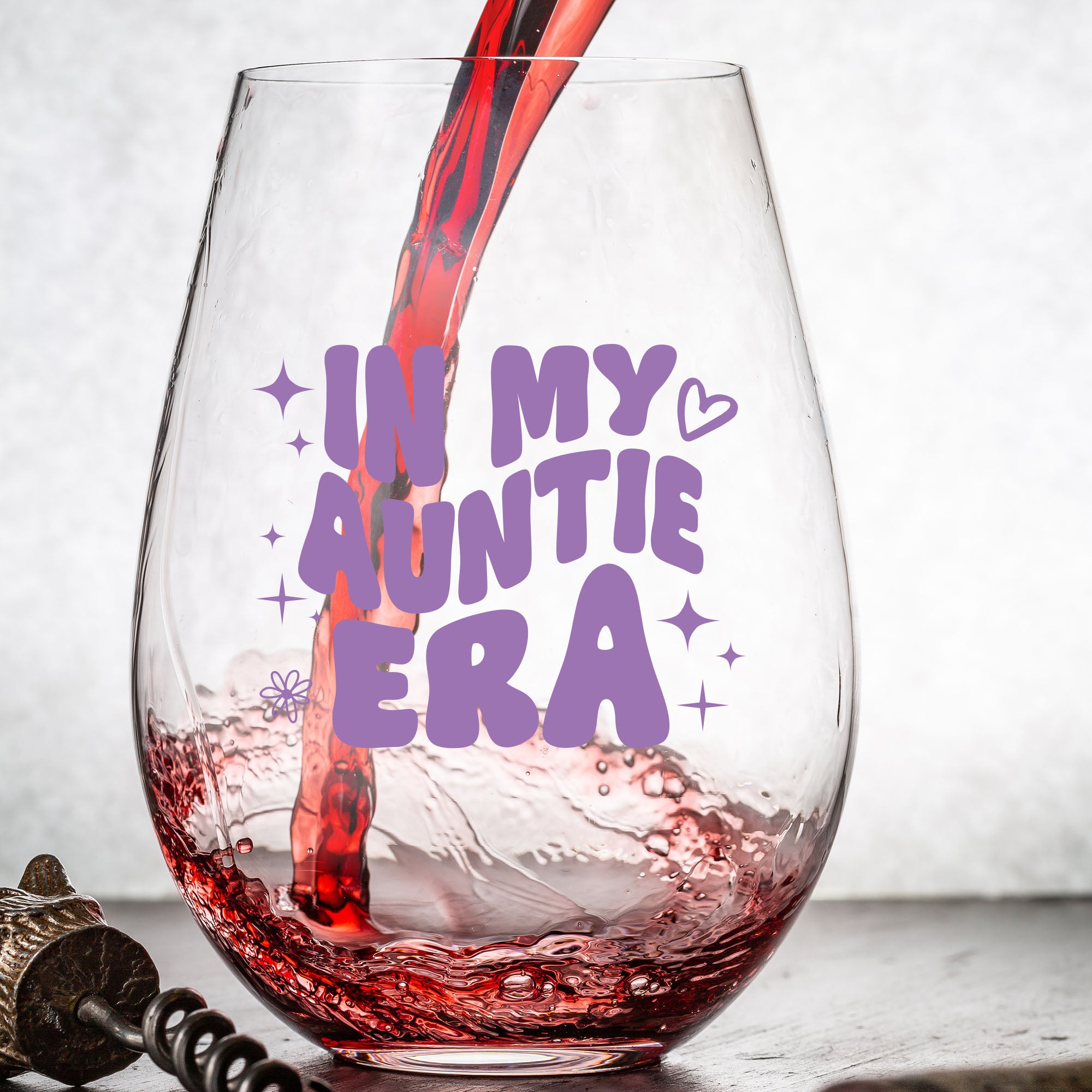 In My Auntie Era Wine Glass