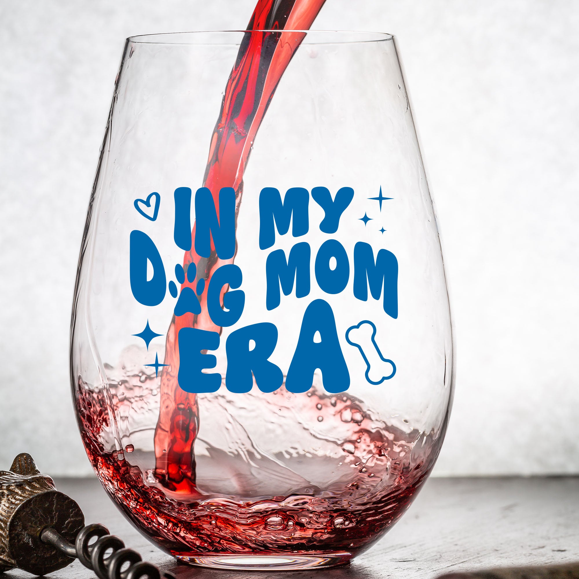 In My Dog Mom Era Wine Glass