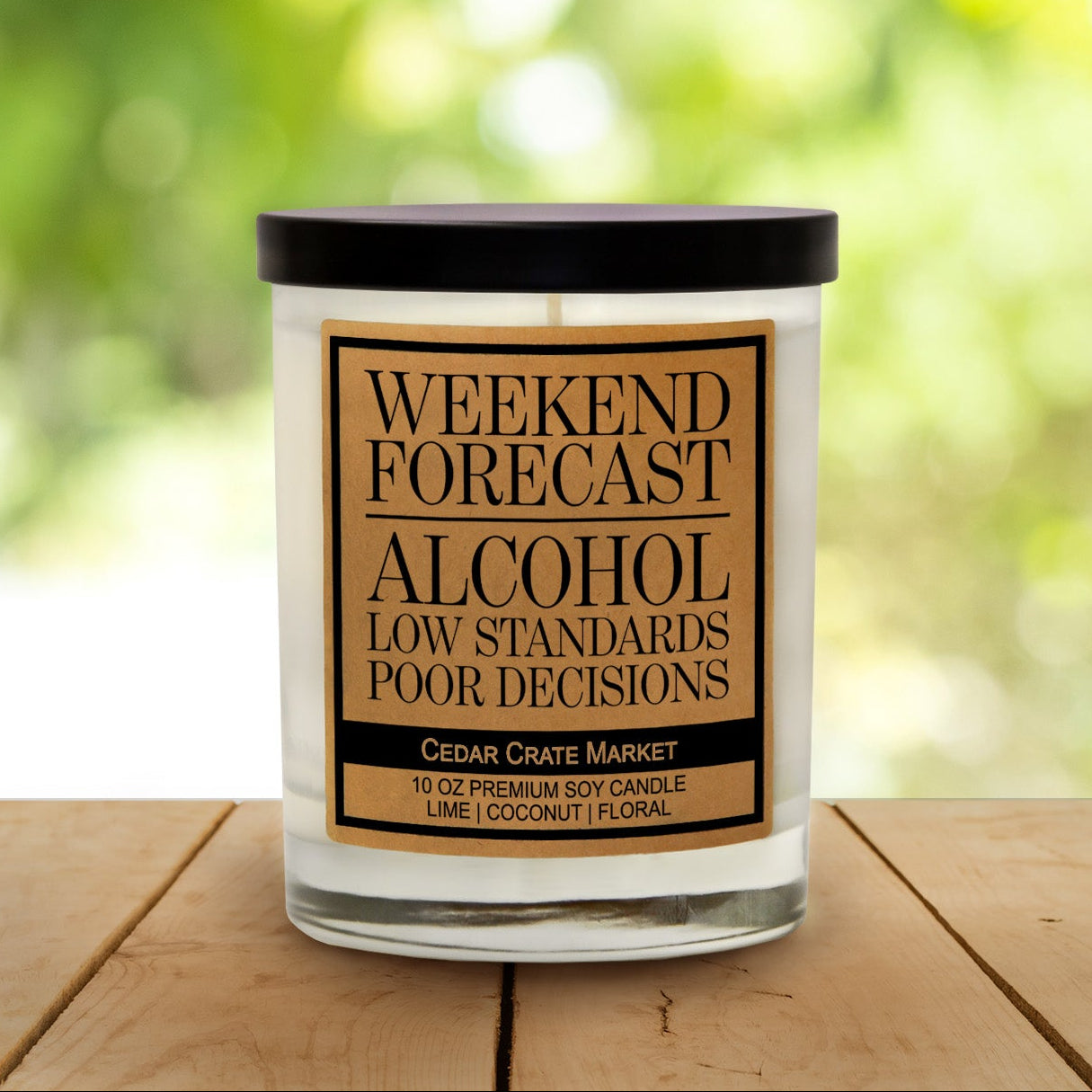Weekend Forecast Alcohol Poor Decisions Funny Candles